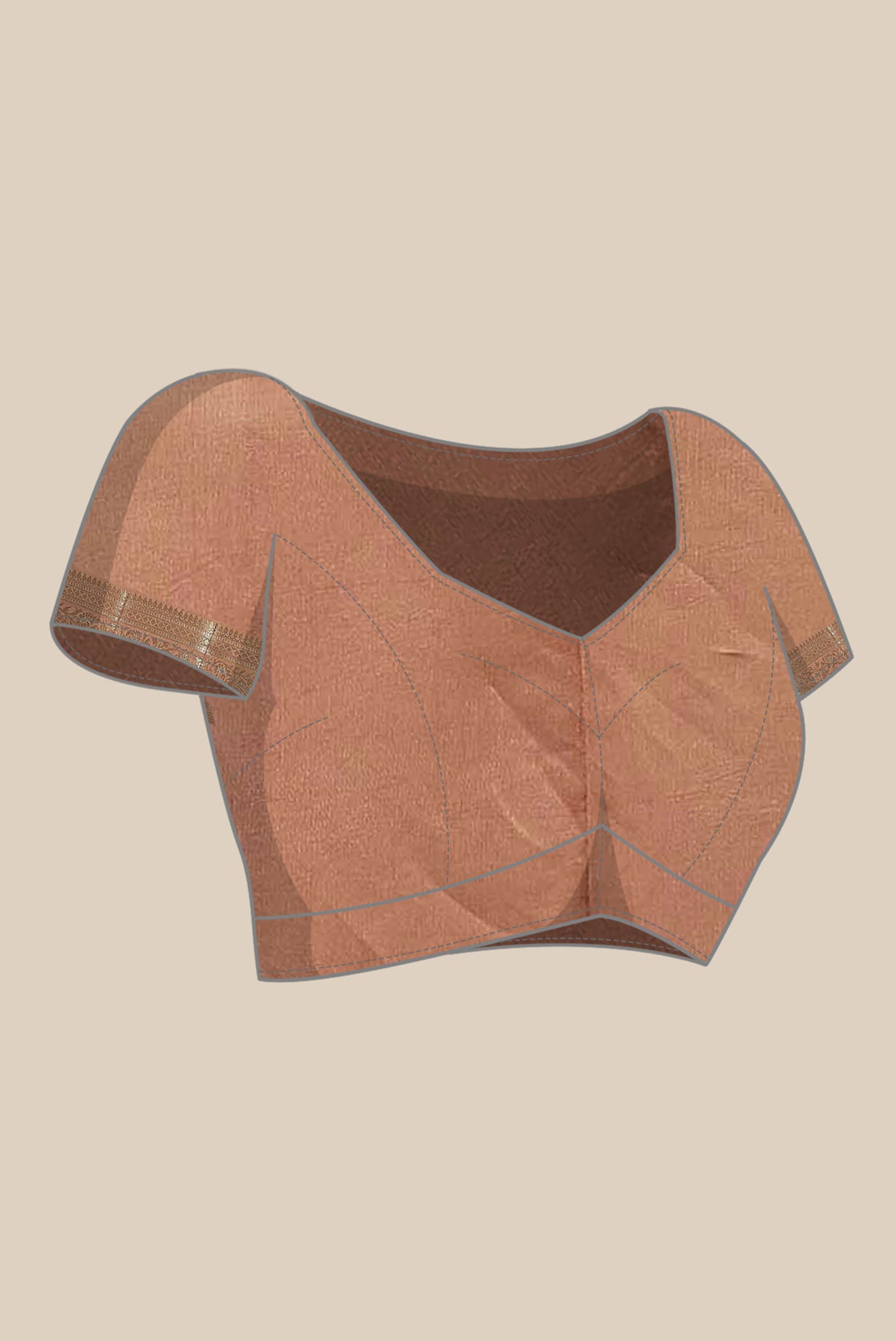 Rust Banarasi Raw Silk Saree