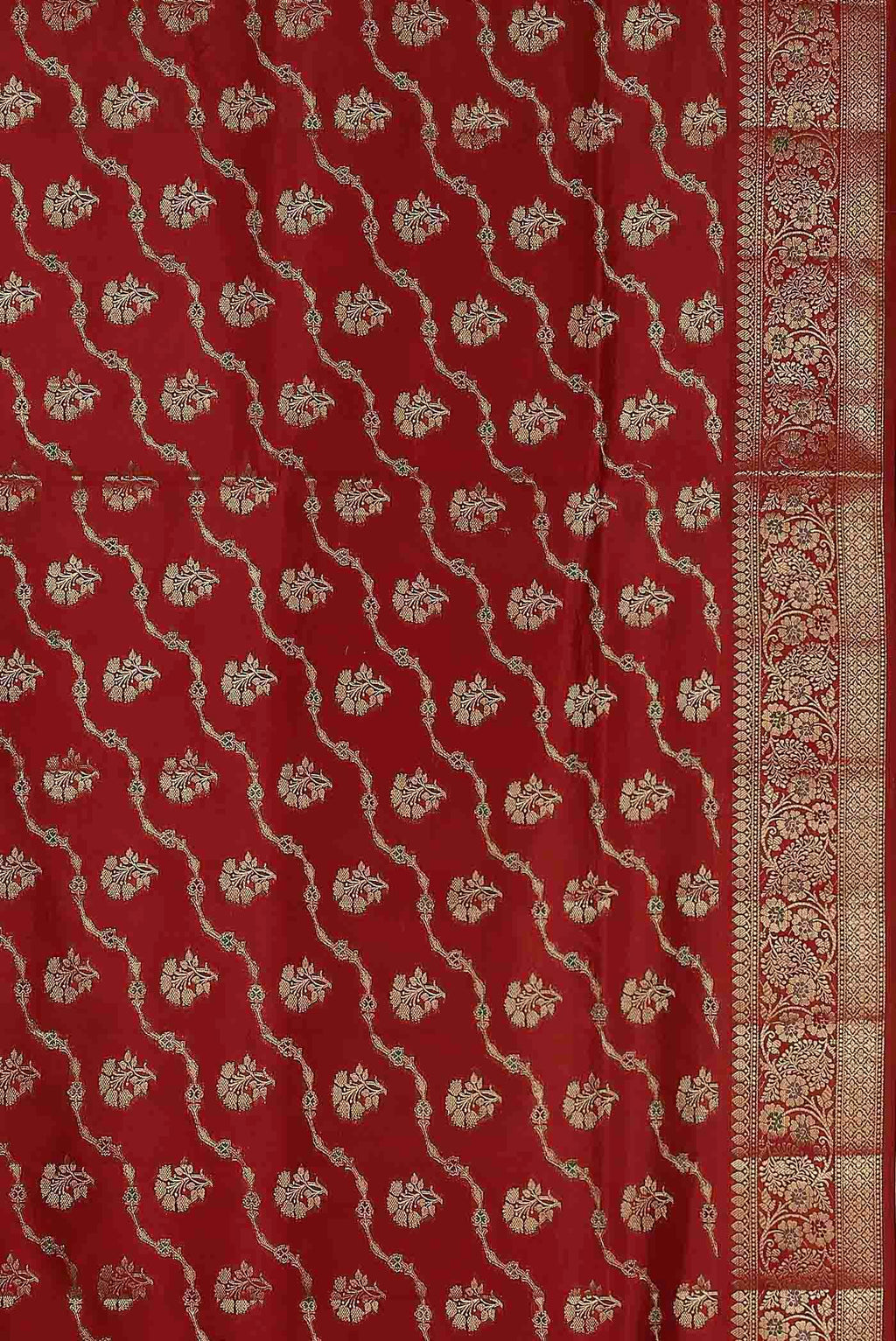 Red Banarasi Raw Silk Saree