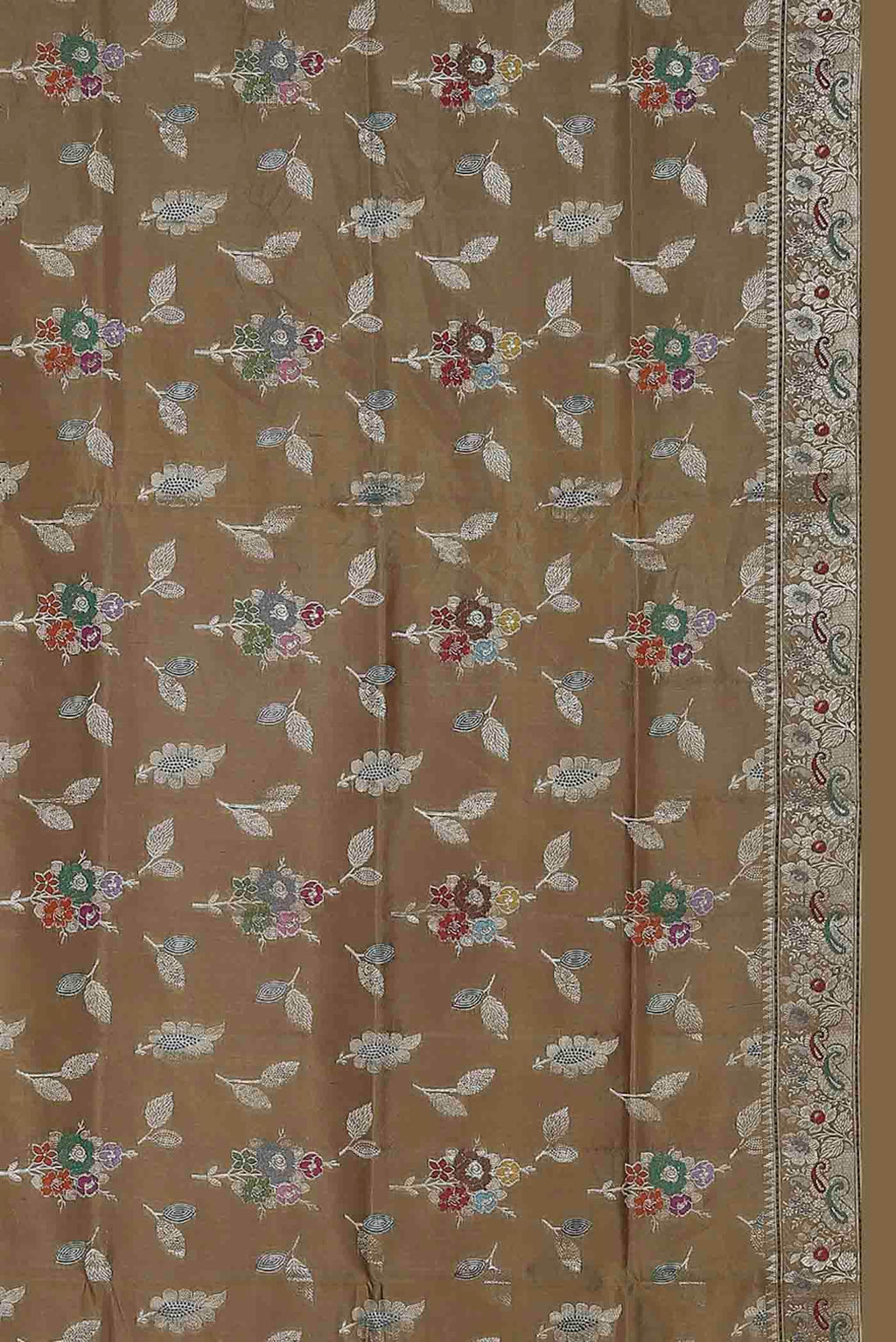 Brown Banarasi Raw Silk Saree