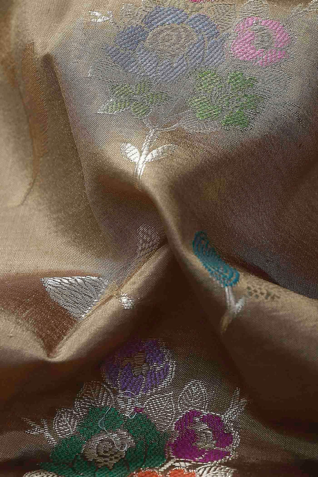 Brown Banarasi Raw Silk Saree