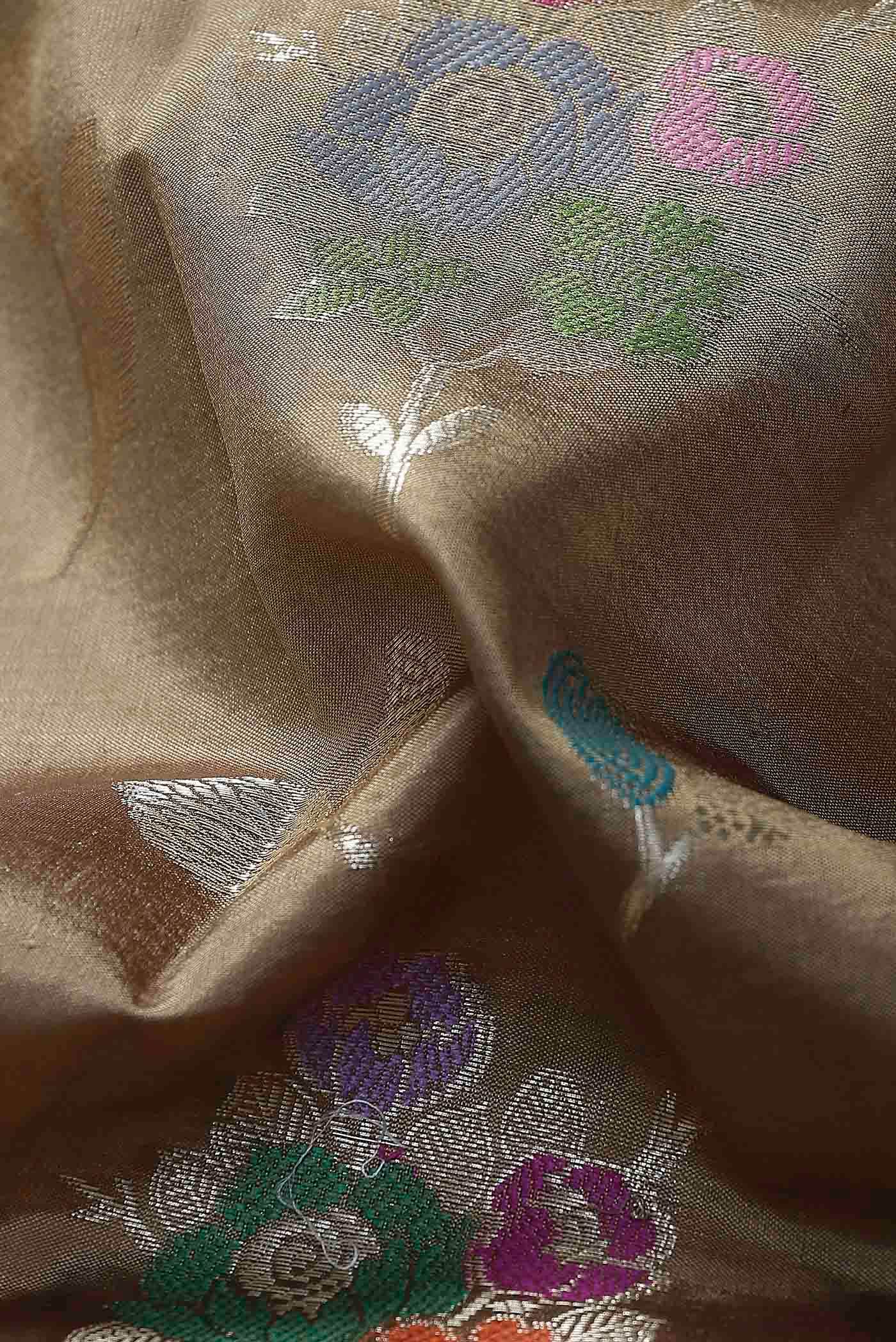 Brown Banarasi Raw Silk Saree