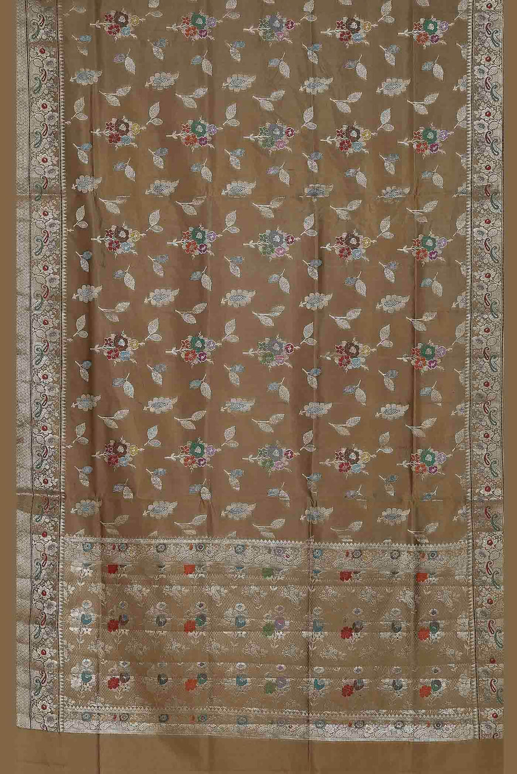 Brown Banarasi Raw Silk Saree