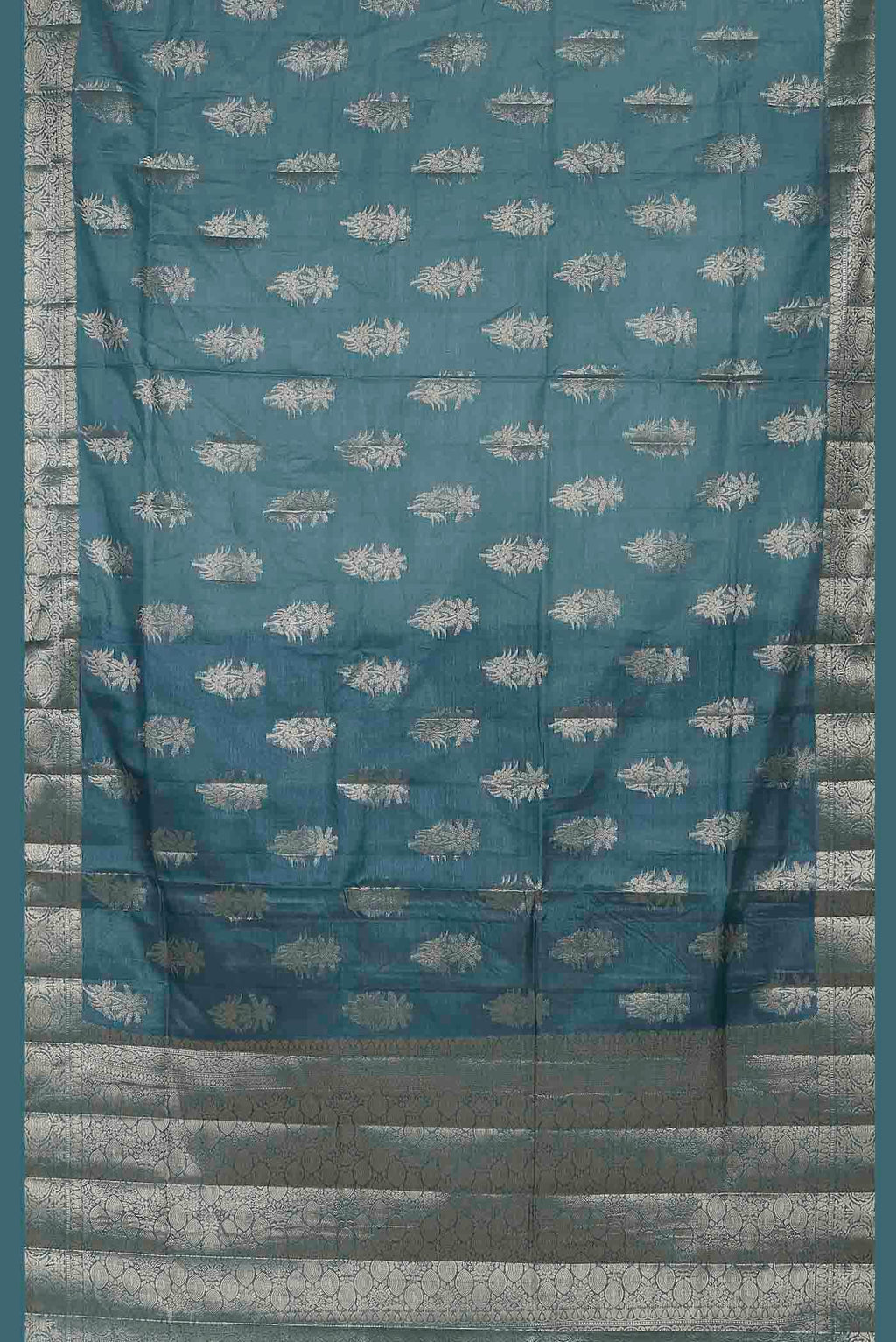 Blue Banarasi Tussar Silk Saree