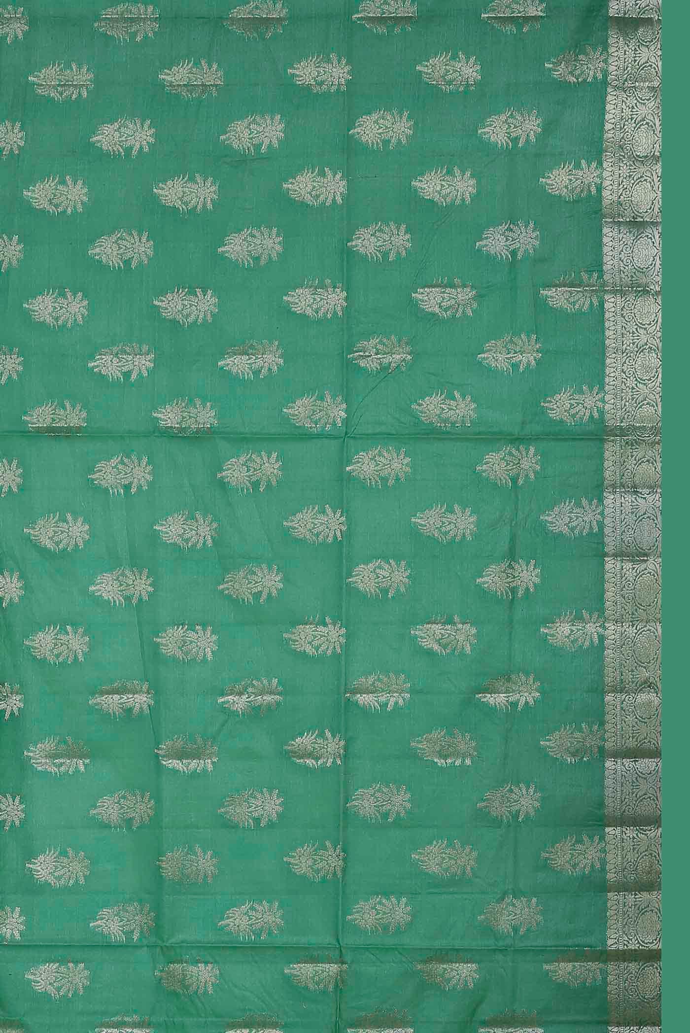 Green Banarasi Tussar Silk Saree