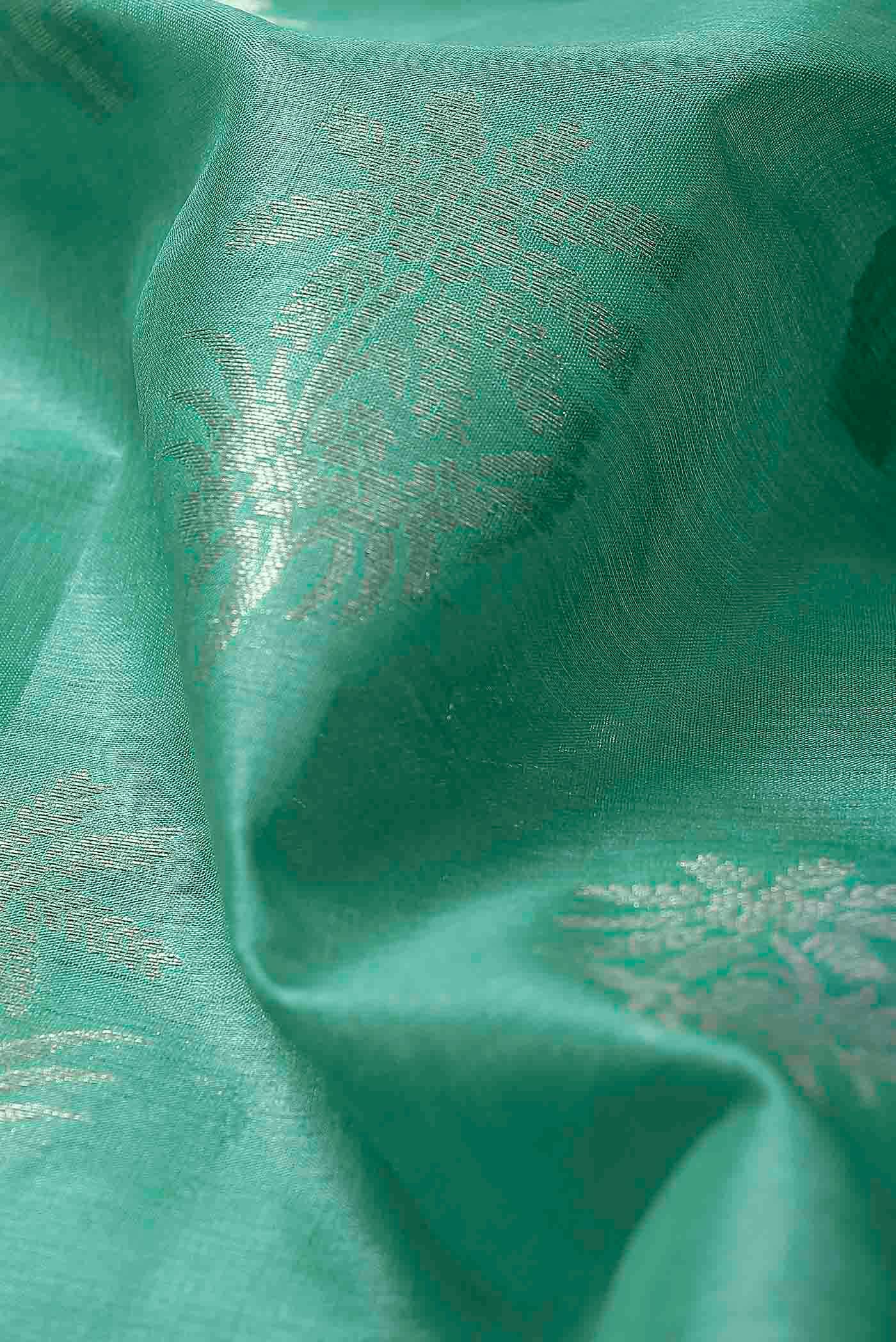 Green Banarasi Tussar Silk Saree