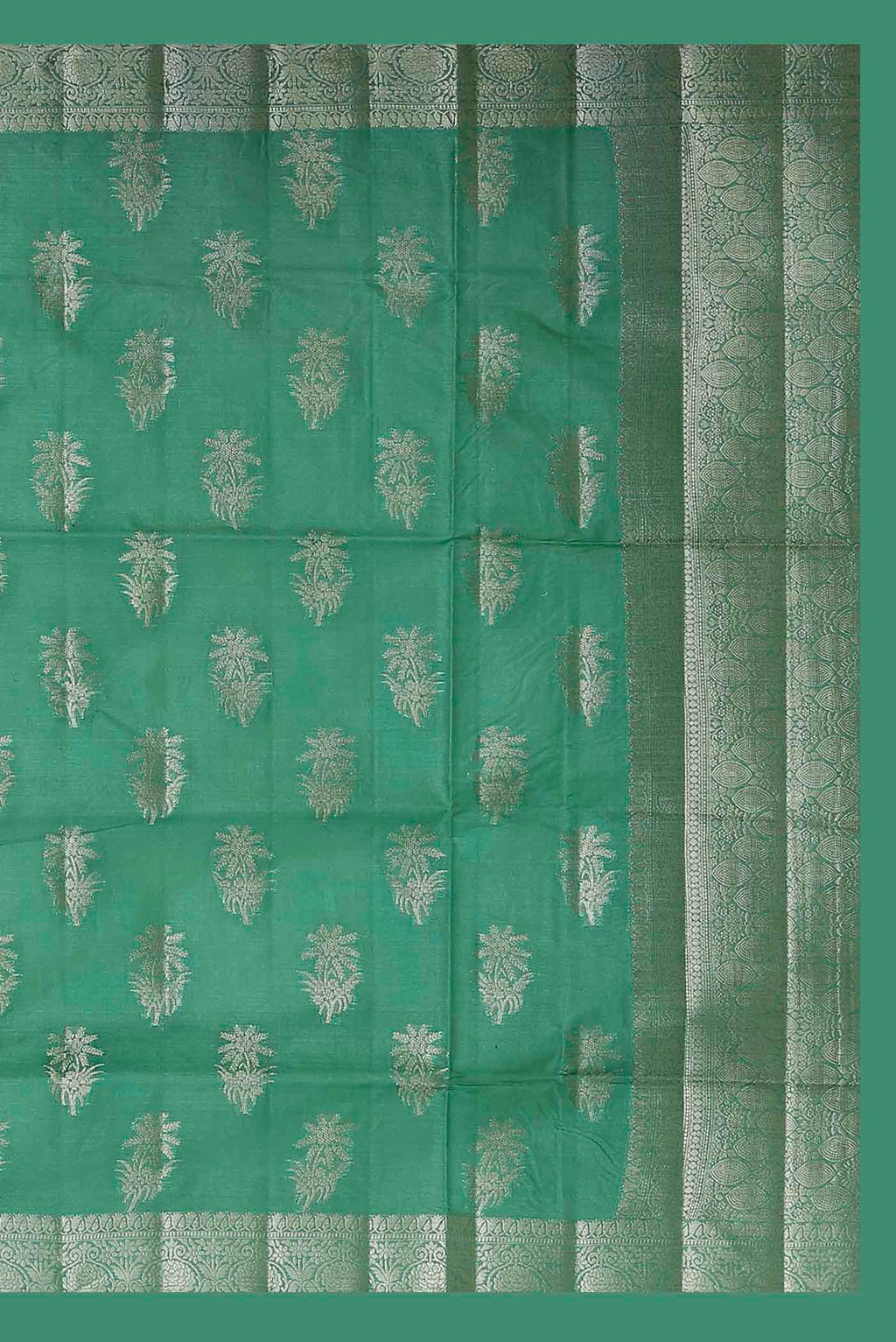 Green Banarasi Tussar Silk Saree