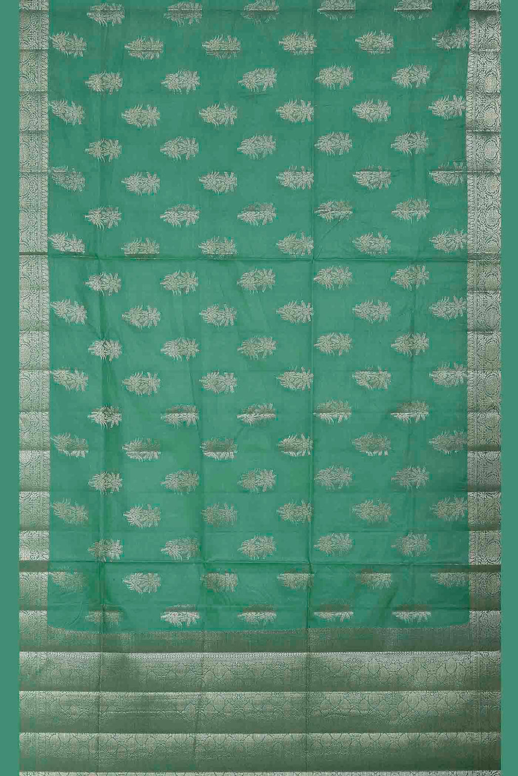 Green Banarasi Tussar Silk Saree