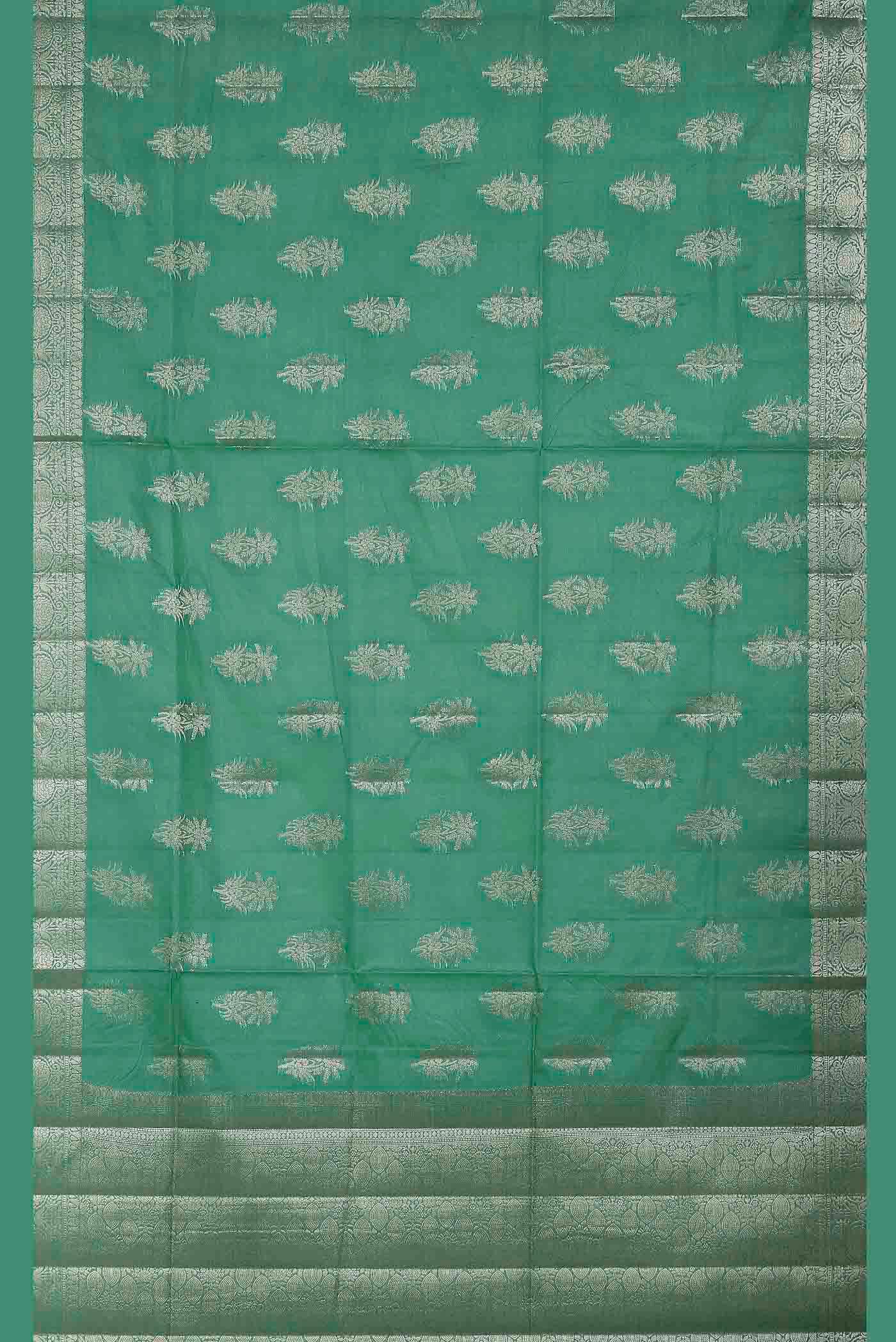 Green Banarasi Tussar Silk Saree