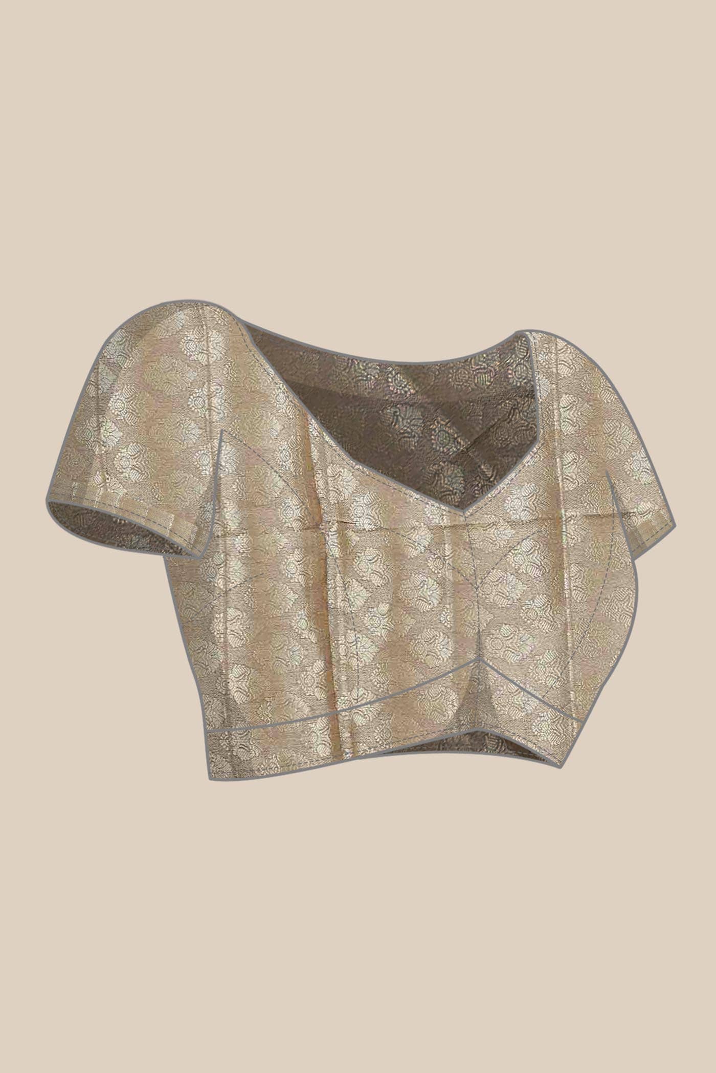 Brown Banarasi Raw Silk Saree