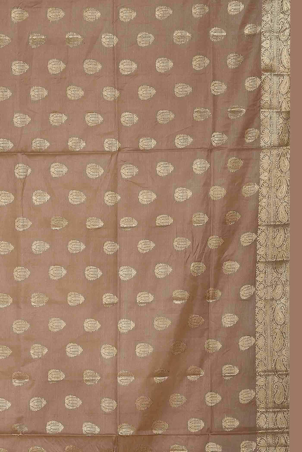 Brown Banarasi Raw Silk Saree