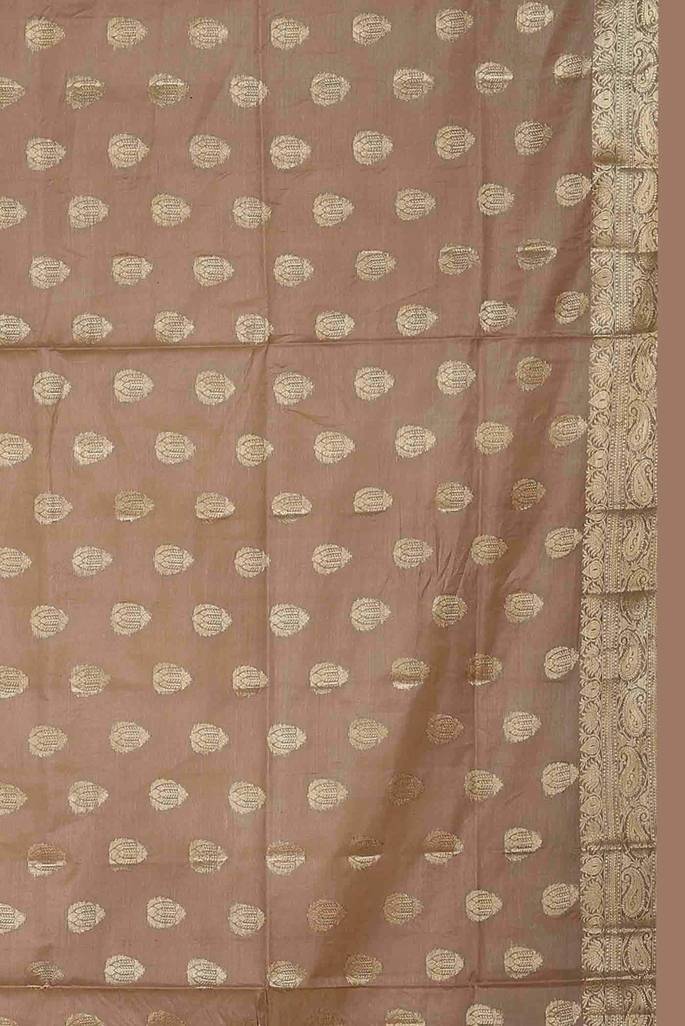Brown Banarasi Raw Silk Saree