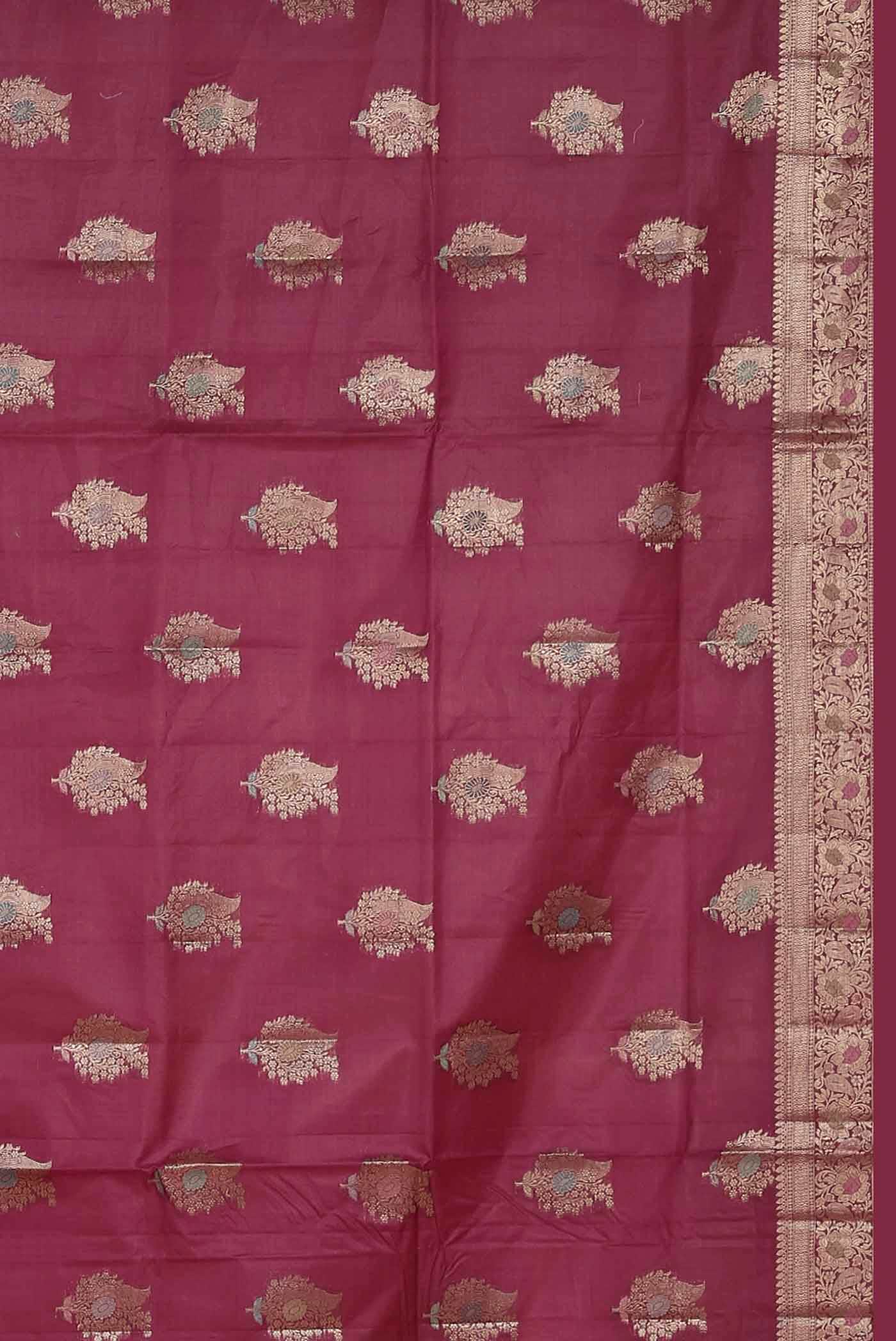 Pink Banarasi Tussar Silk Saree