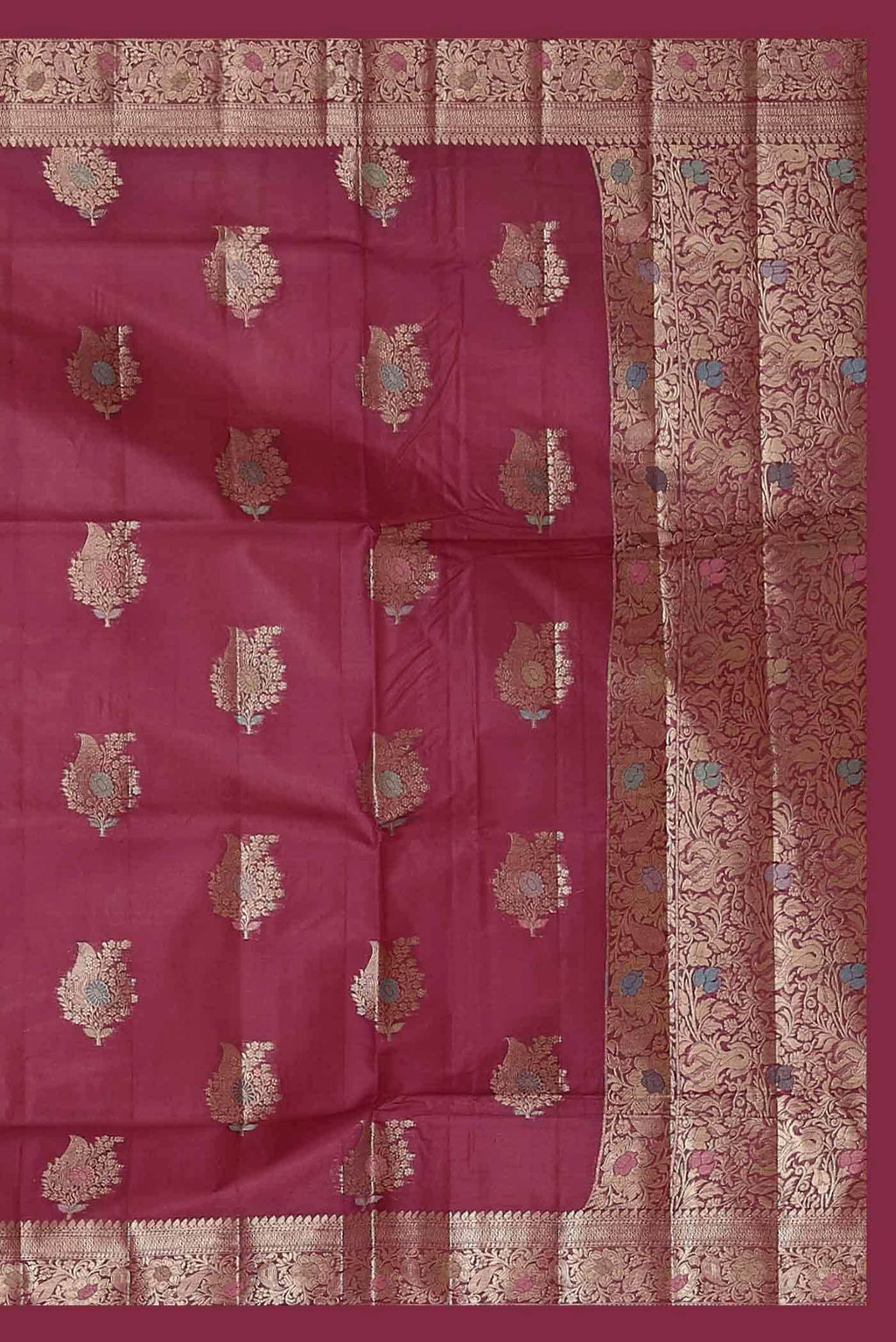 Pink Banarasi Tussar Silk Saree