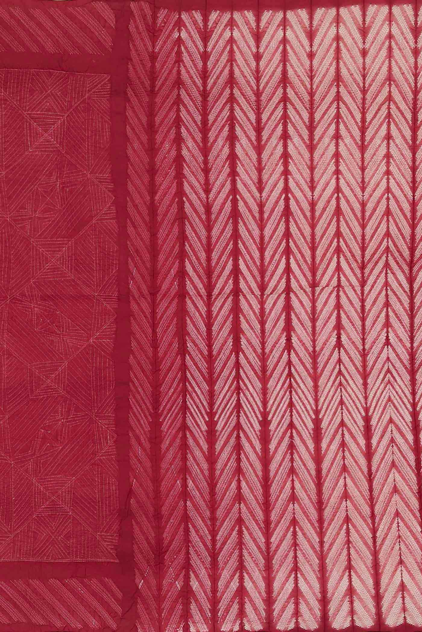Pink Tussar Silk Saree