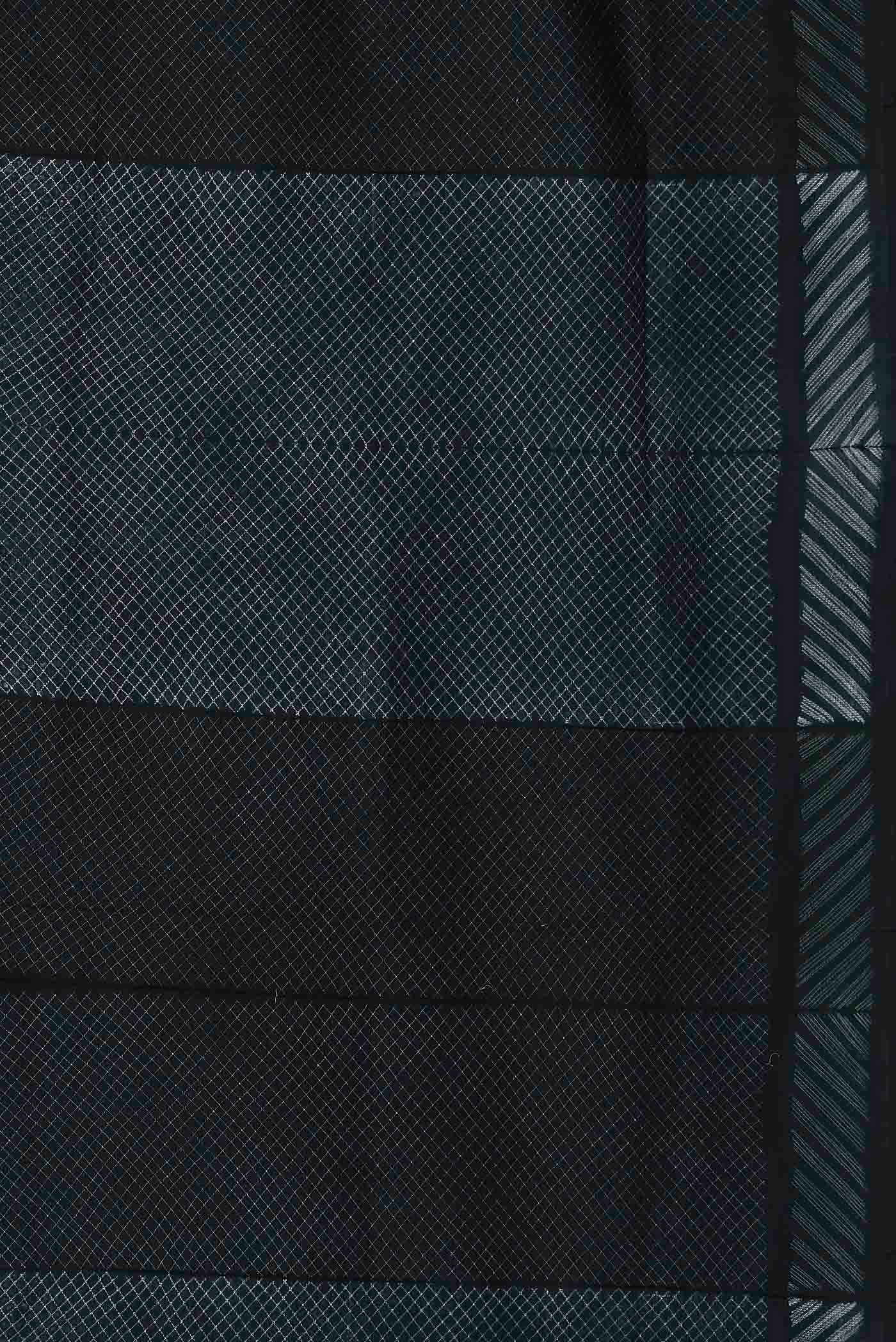 Black Tussar Silk Saree