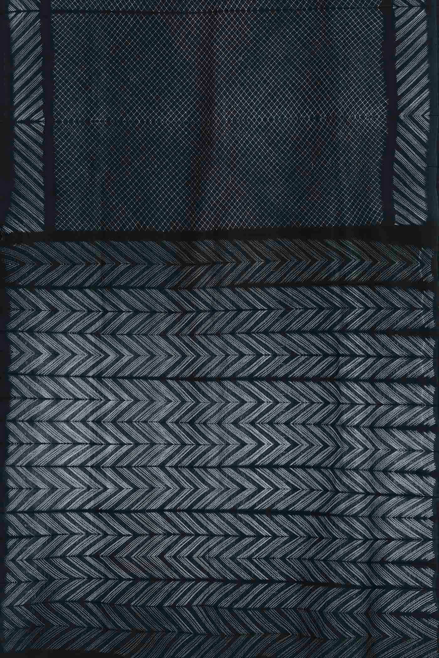 Black Tussar Silk Saree