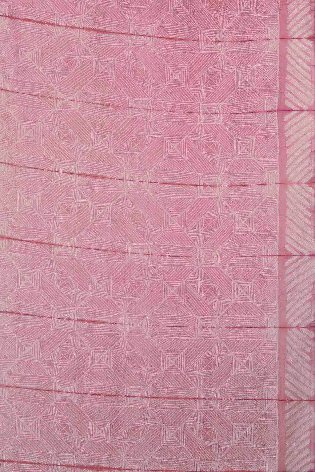 Pink Tussar Silk Saree