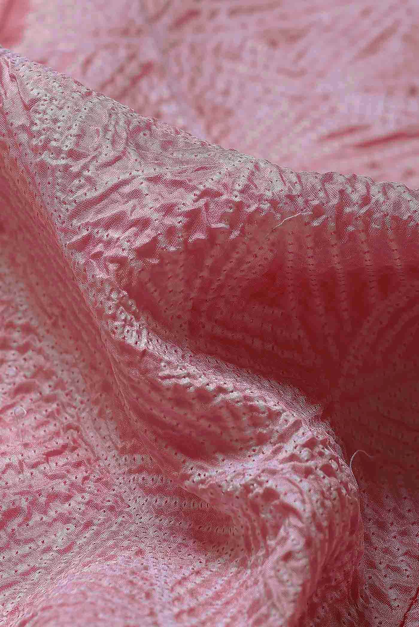 Pink Tussar Silk Saree