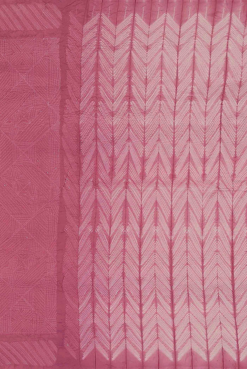 Pink Tussar Silk Saree