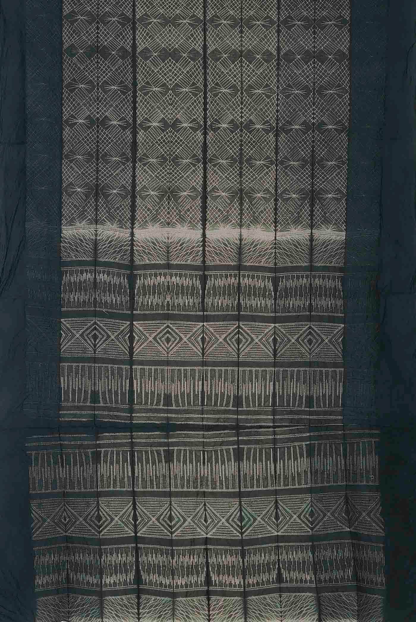 Grey Bhagalpuri Tussar Silk Saree