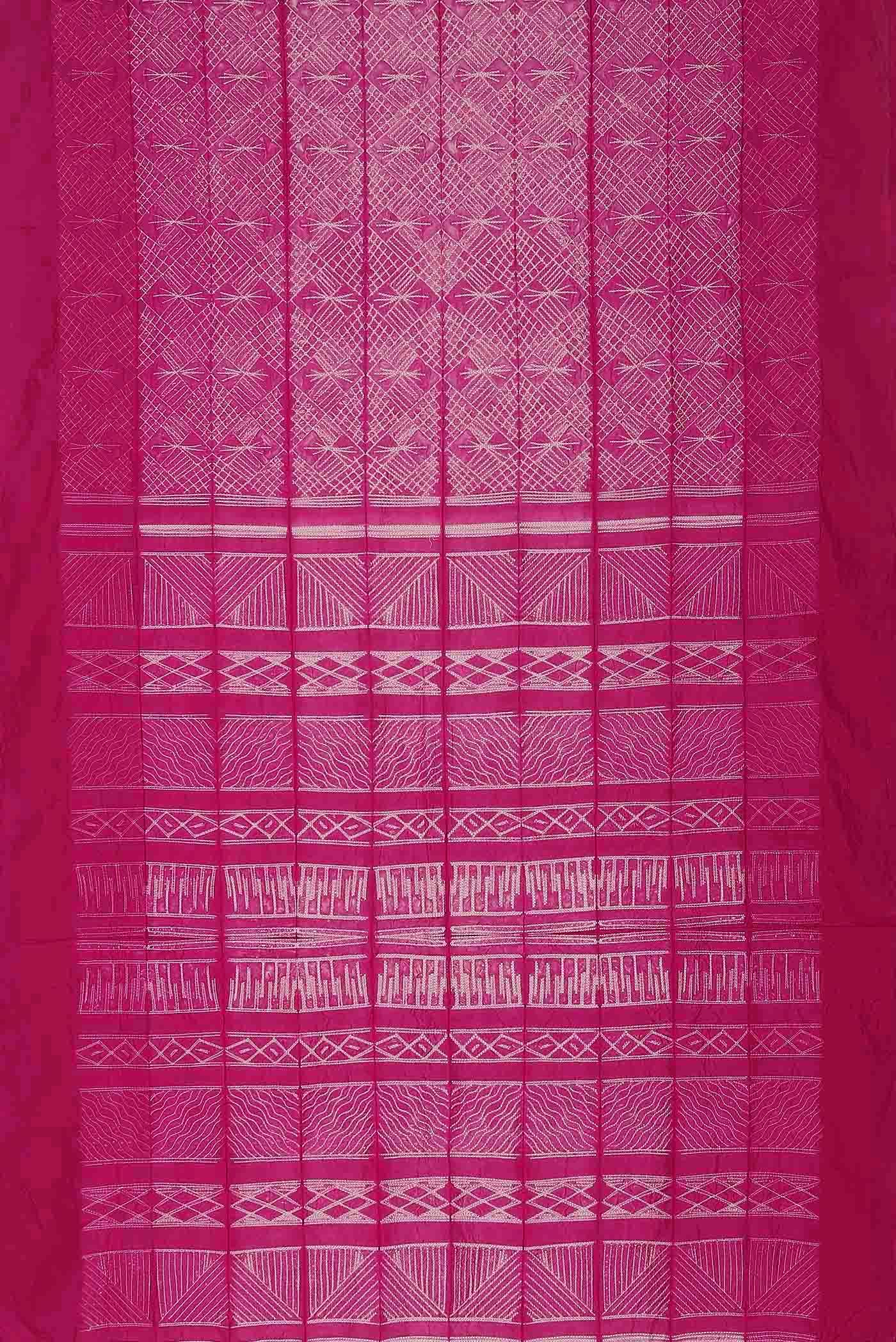 Pink Bhagalpuri Tussar Silk Saree