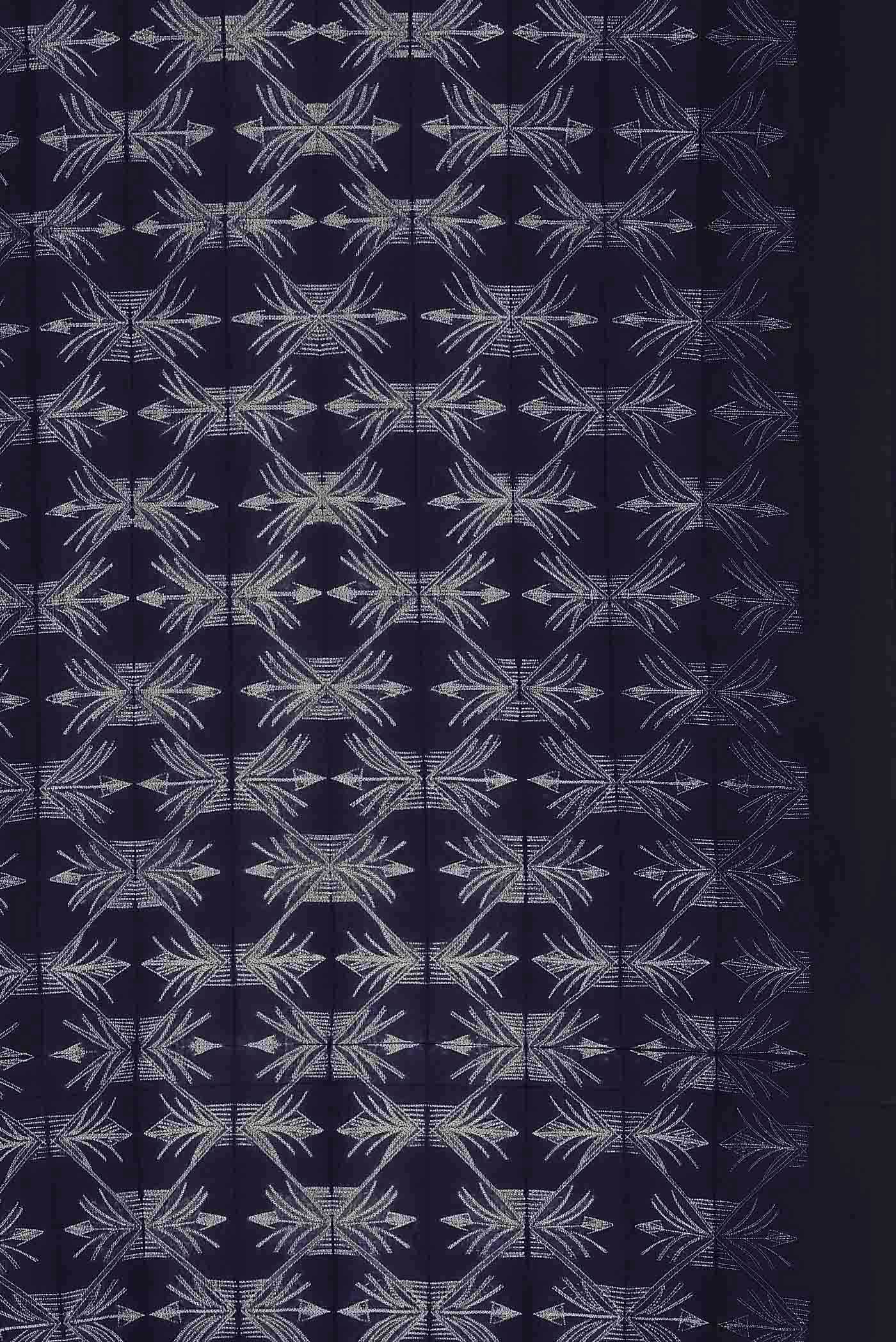Navy Blue Bhagalpuri Tussar Silk Saree