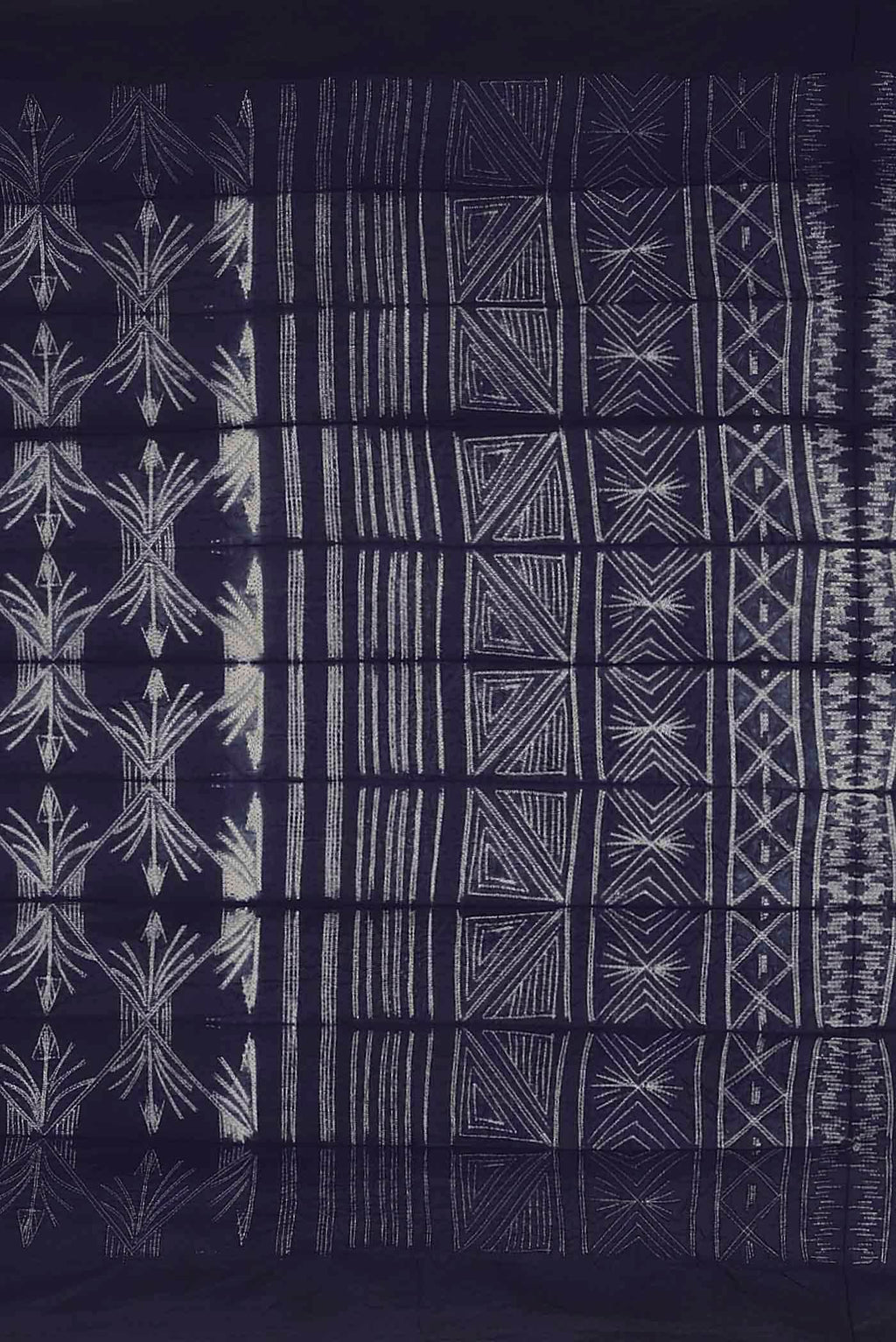 Navy Blue Bhagalpuri Tussar Silk Saree