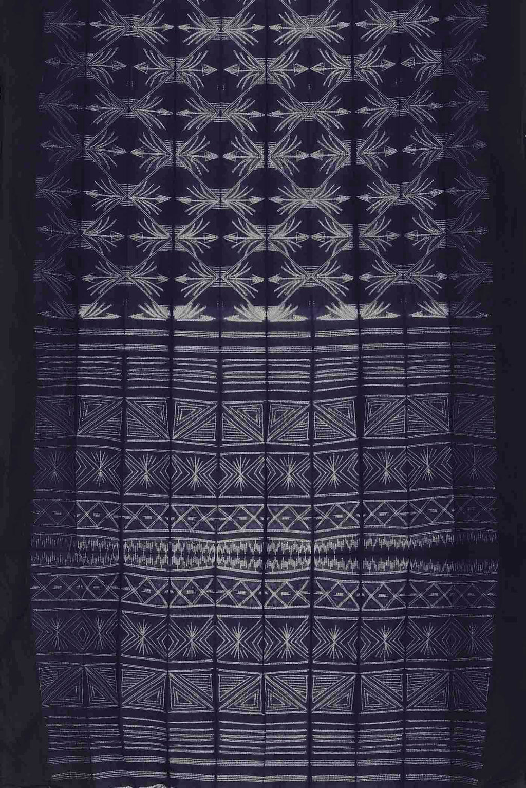 Navy Blue Bhagalpuri Tussar Silk Saree