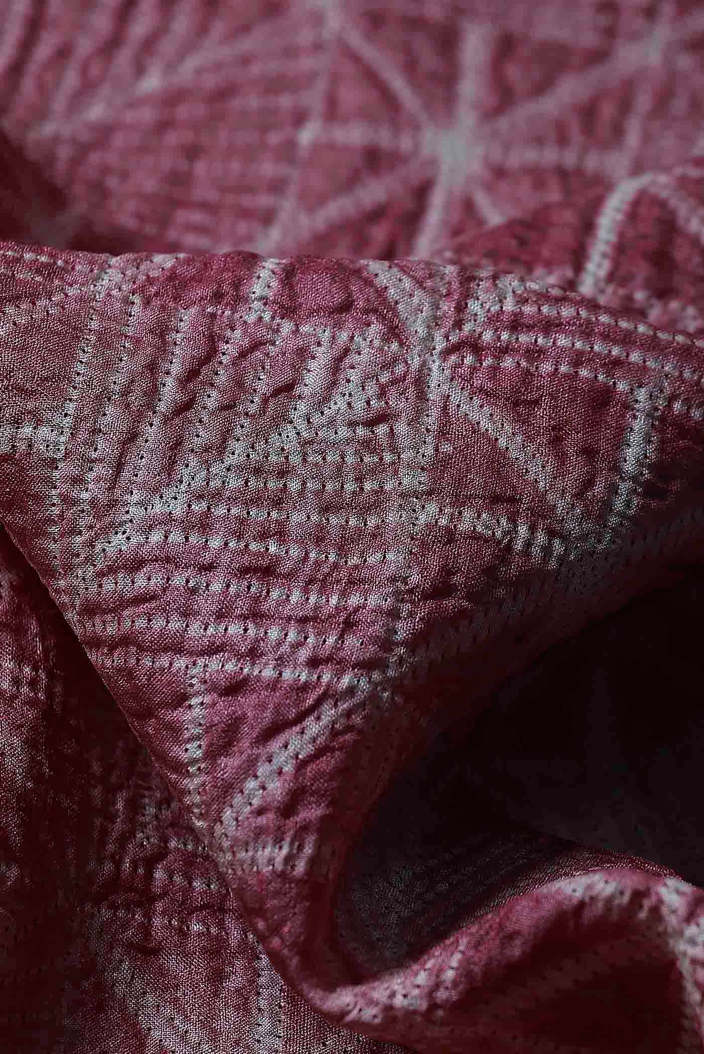 Mauve Bhagalpuri Tussar Silk Saree