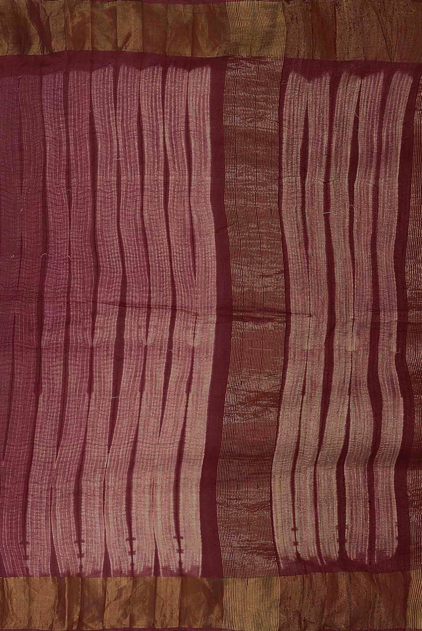 Mauve Bhagalpuri Tussar Silk Saree
