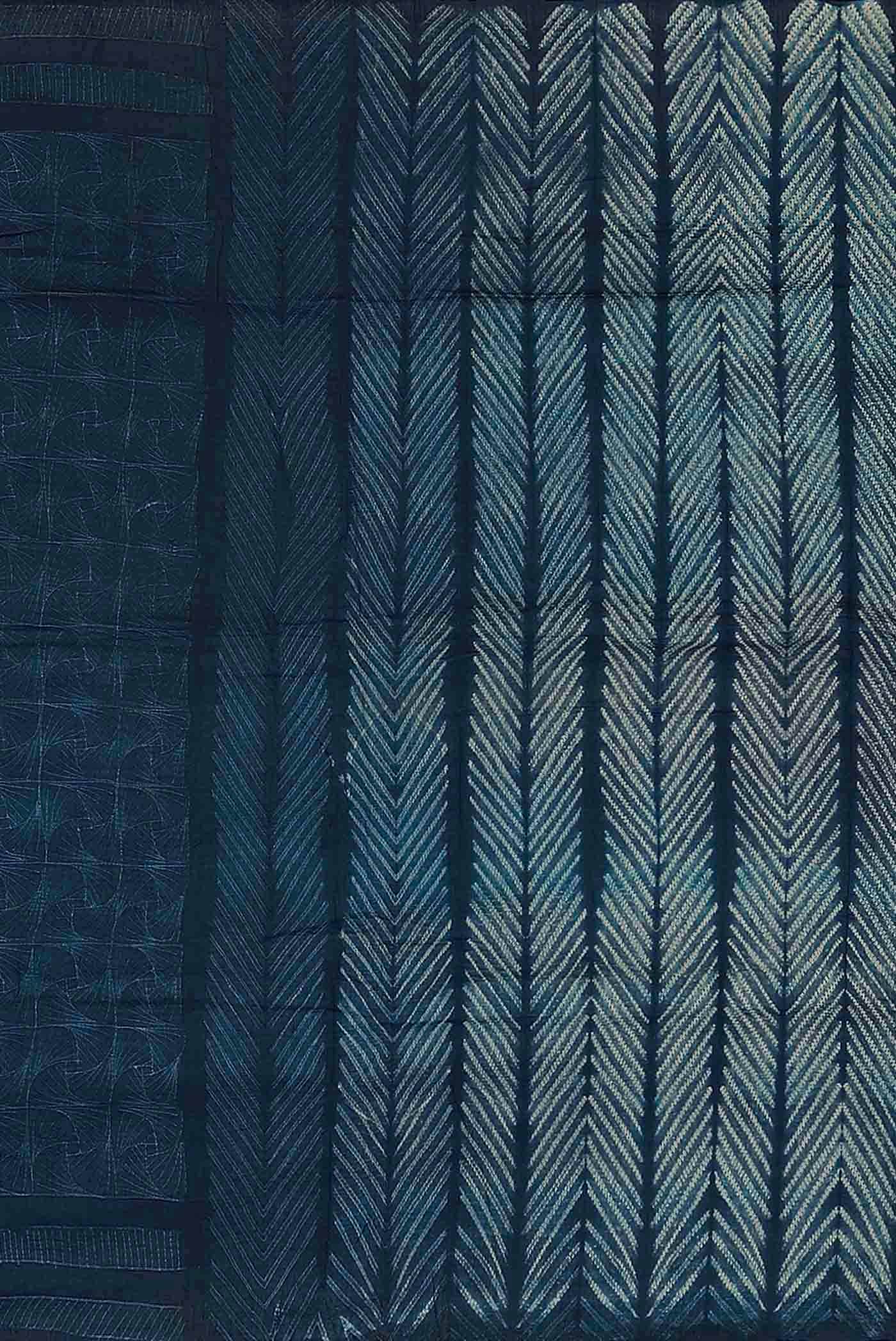 Blue Chanderi Silk Cotton Saree