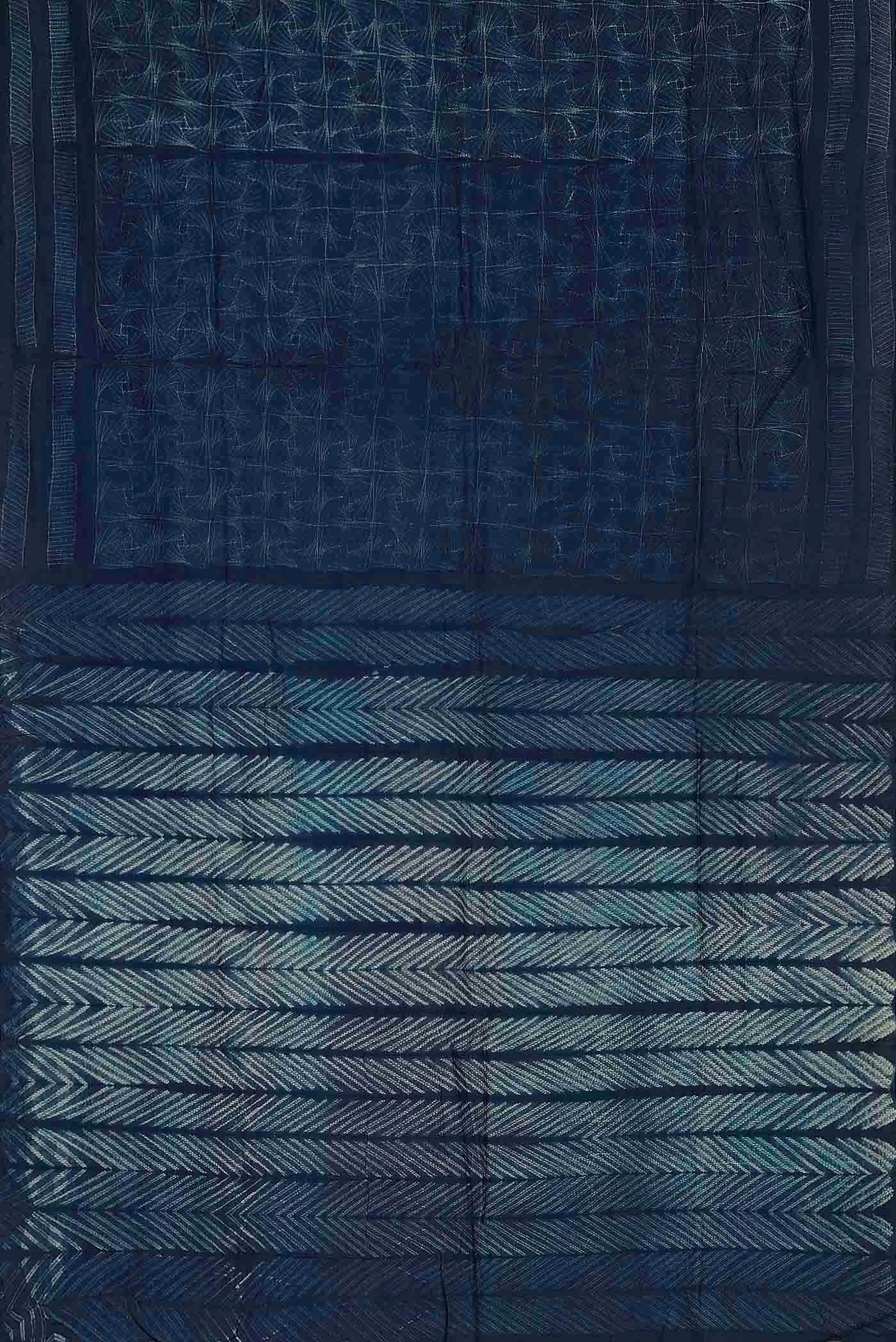Blue Chanderi Silk Cotton Saree