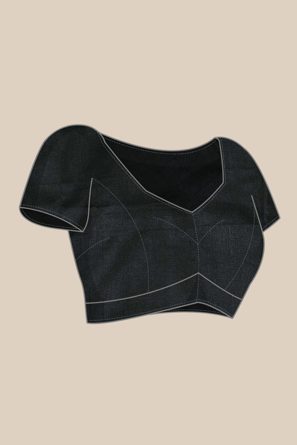 Black Tussar Silk Saree
