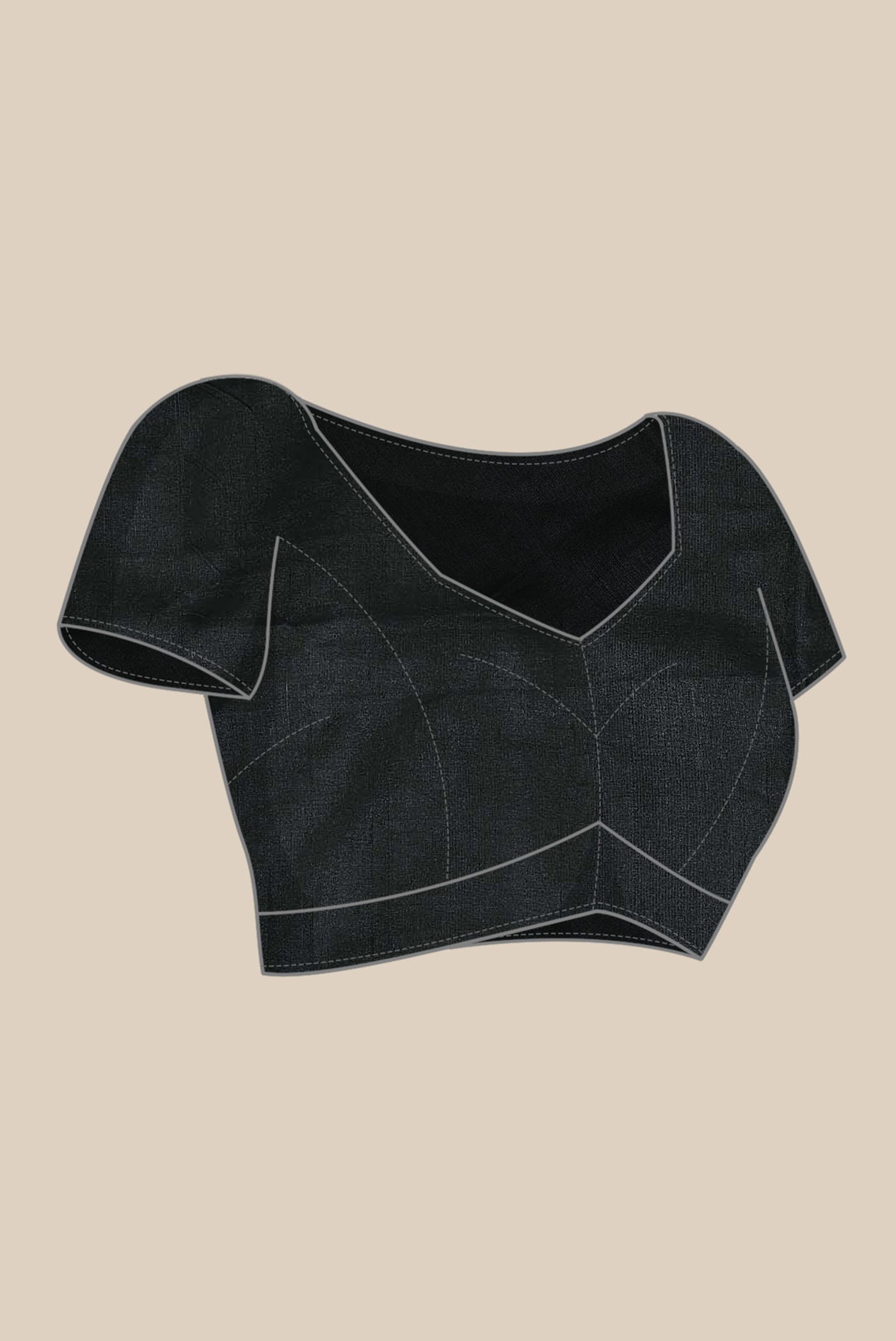 Black Tussar Silk Saree