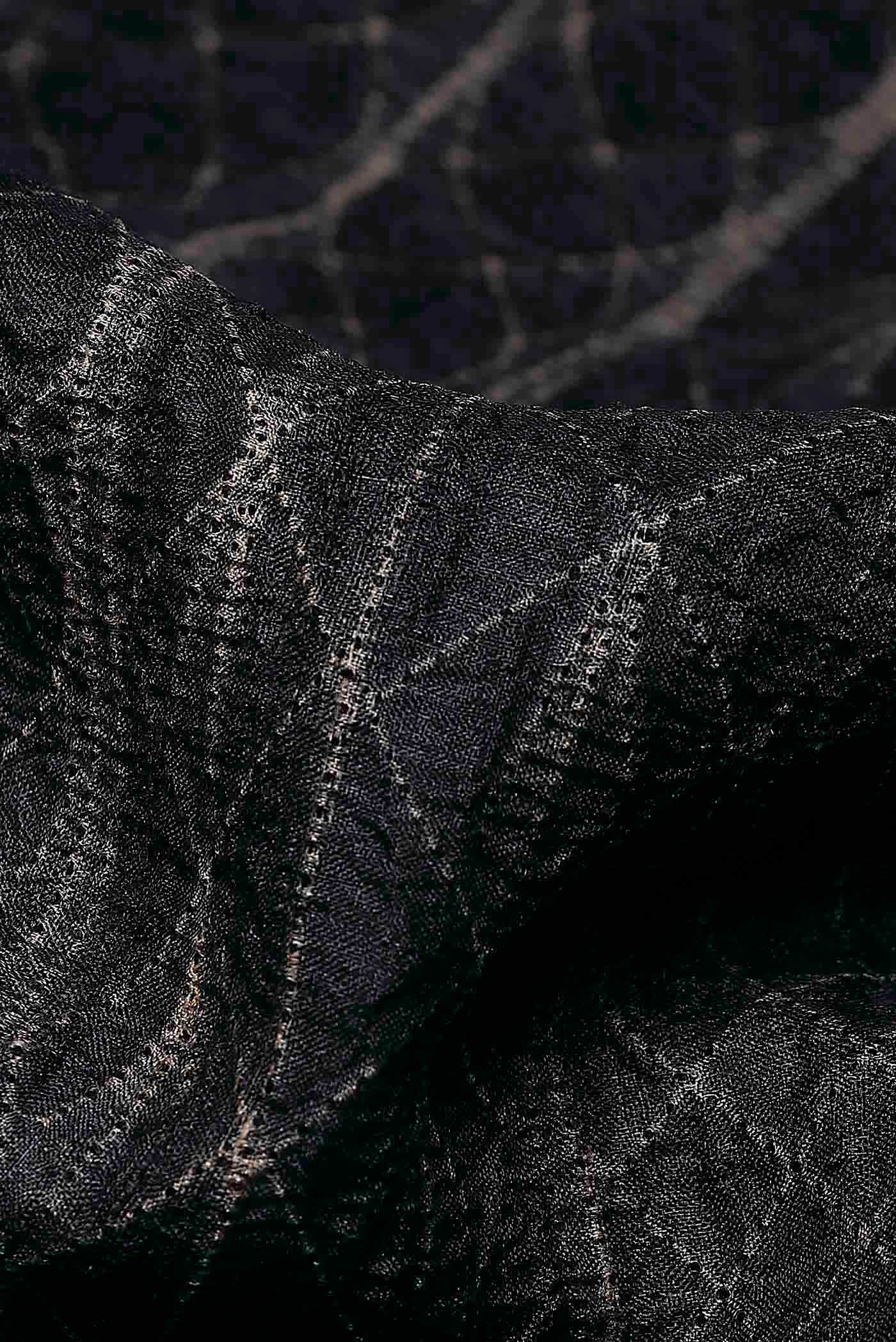 Black Tussar Silk Saree