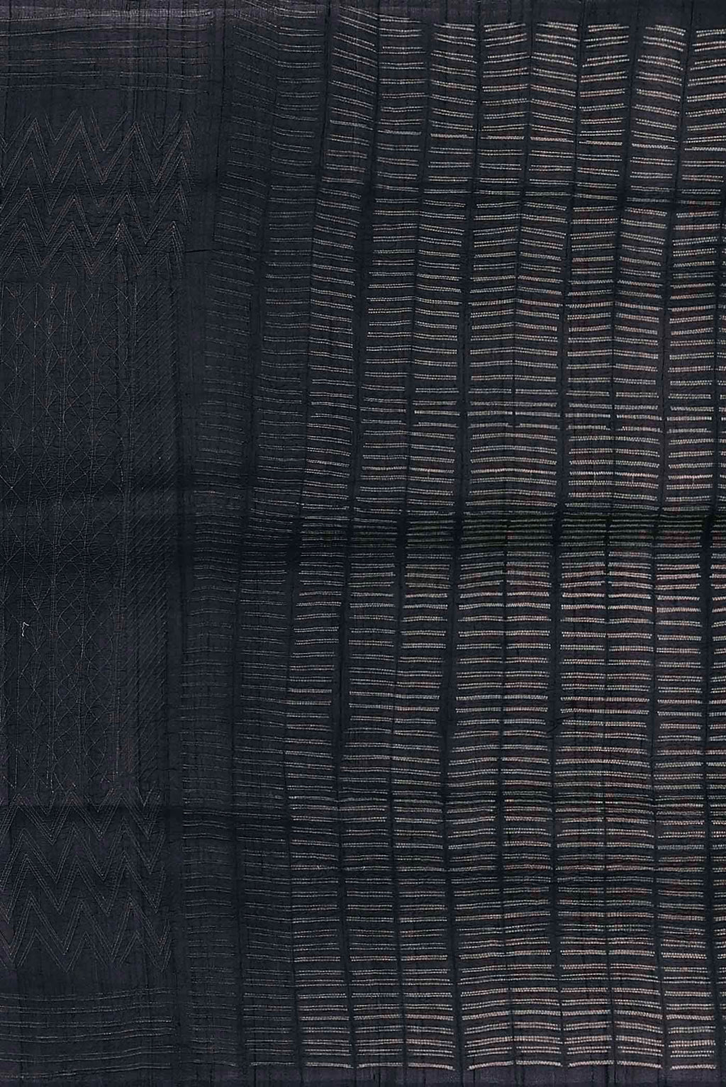 Black Tussar Silk Saree