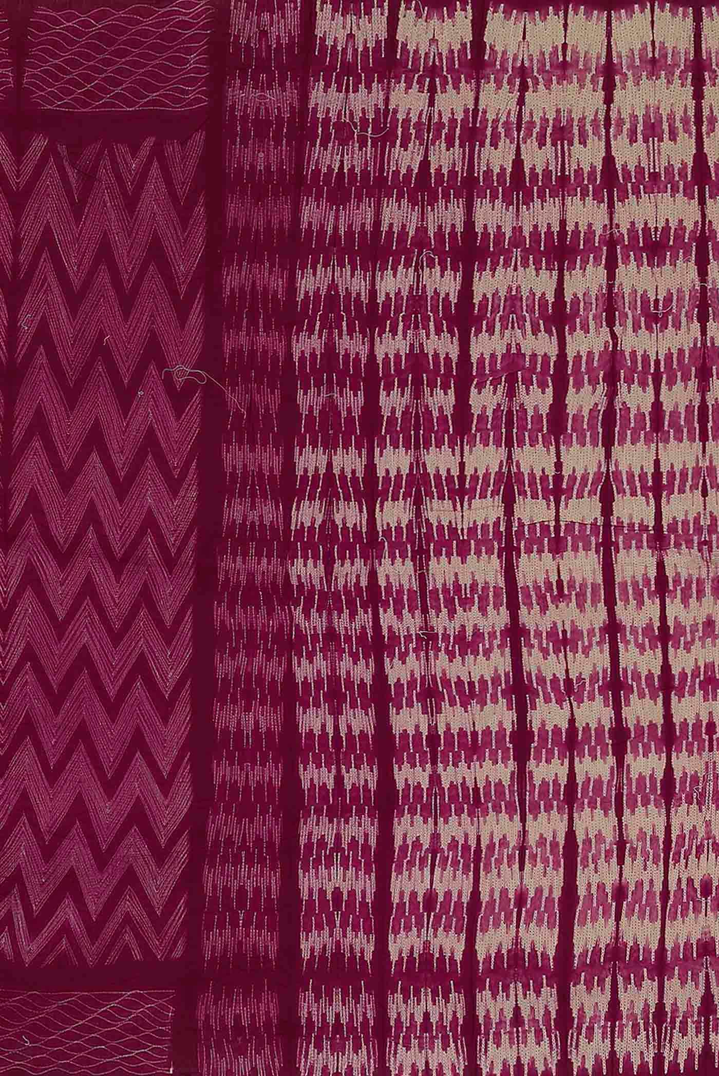 Magenta Chanderi Silk Cotton Saree