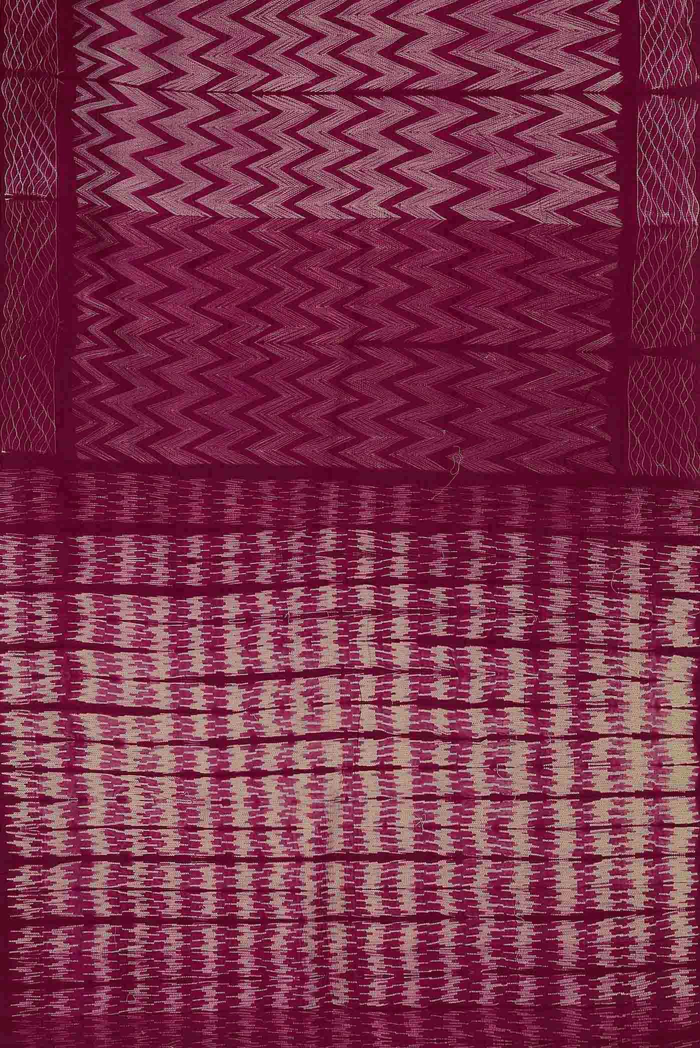 Magenta Chanderi Silk Cotton Saree