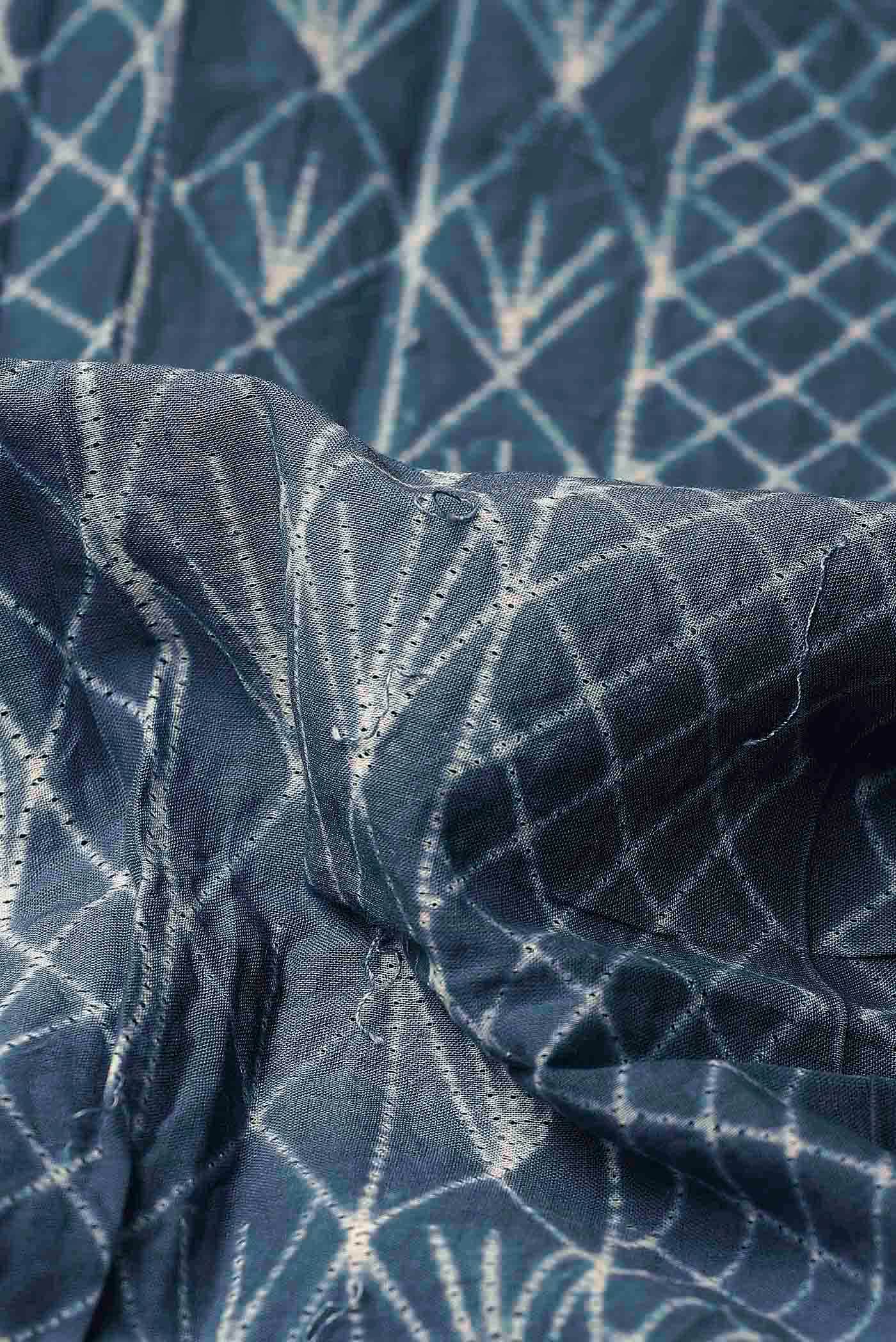 Blue Chanderi Silk Cotton Saree