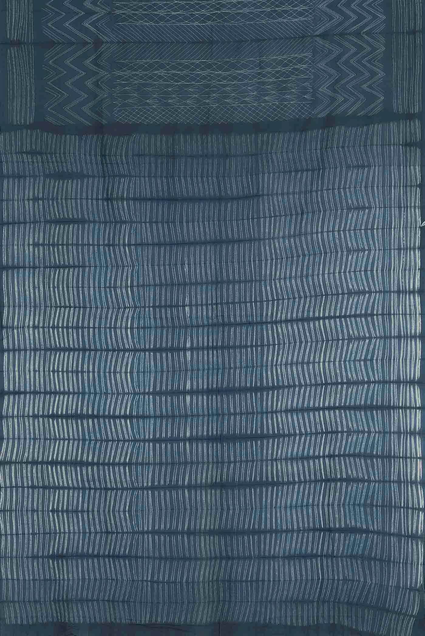 Blue Chanderi Silk Cotton Saree