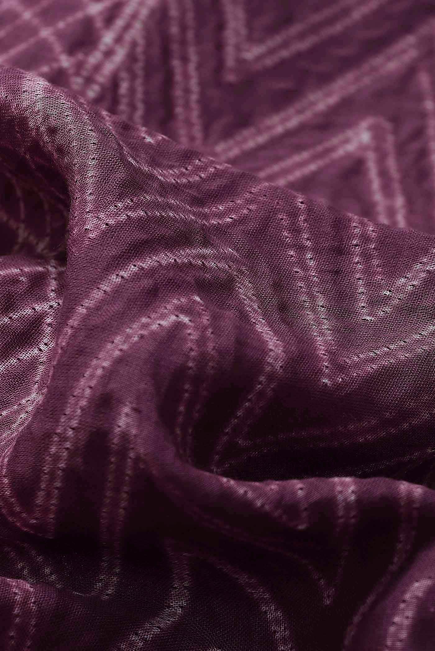 Purple Chanderi Silk Cotton Saree