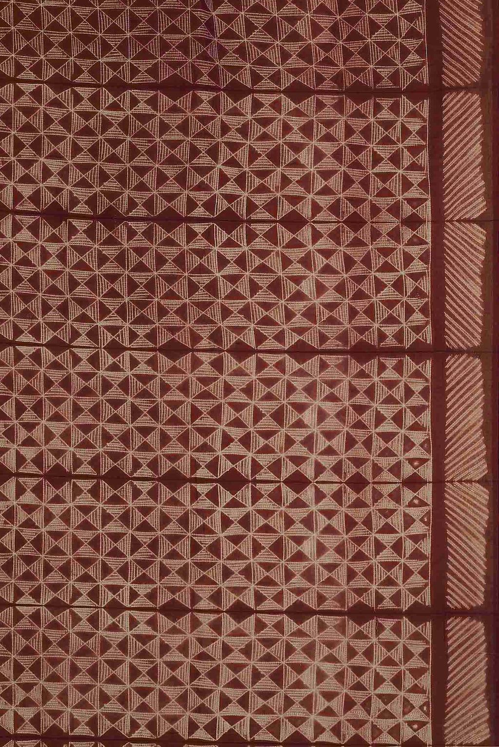 Brown Chanderi Silk Cotton Saree