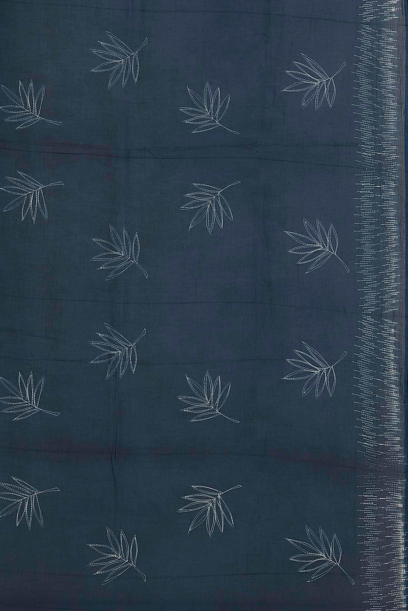 Blue Chanderi Silk Cotton Saree
