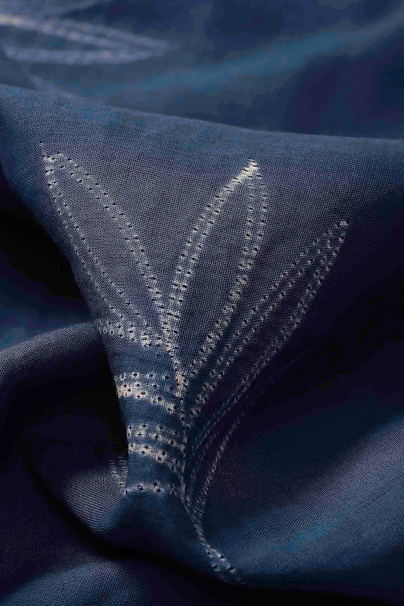 Blue Chanderi Silk Cotton Saree