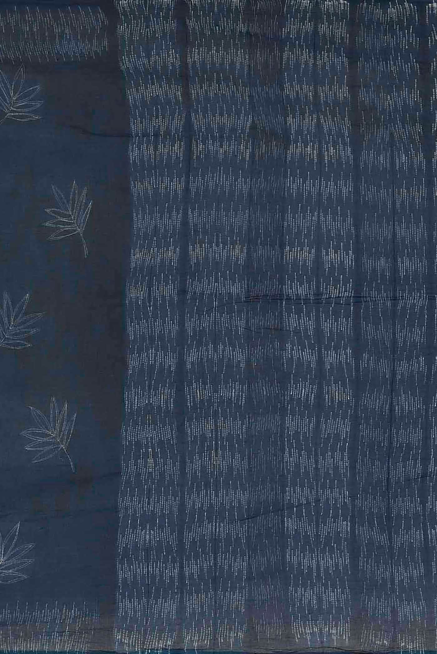 Blue Chanderi Silk Cotton Saree