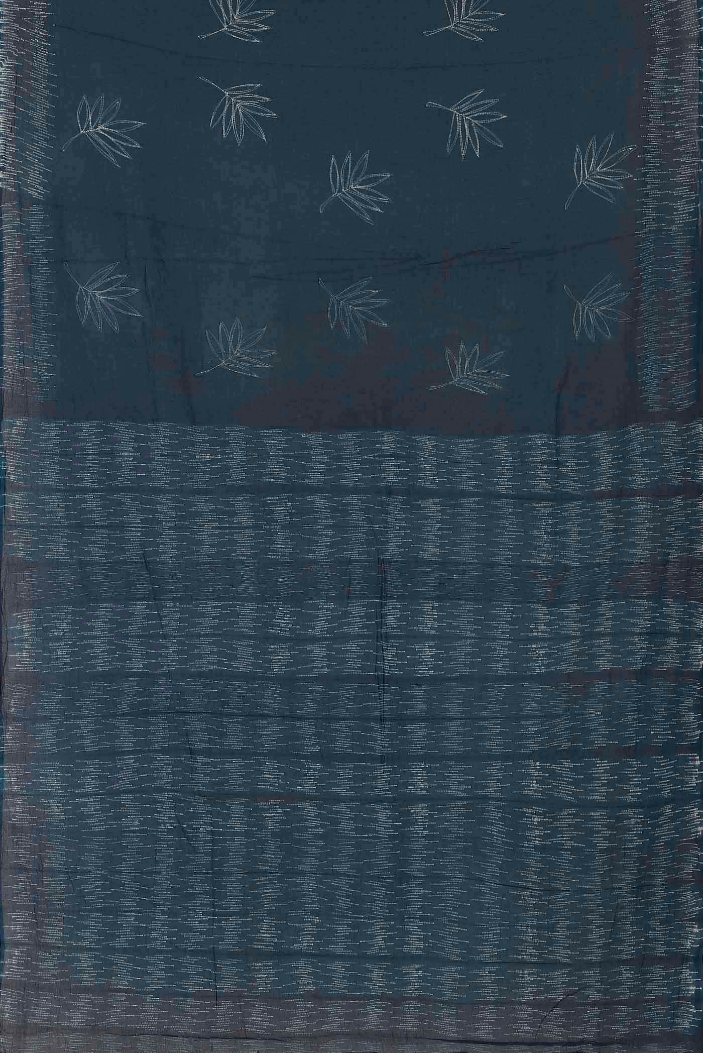 Blue Chanderi Silk Cotton Saree