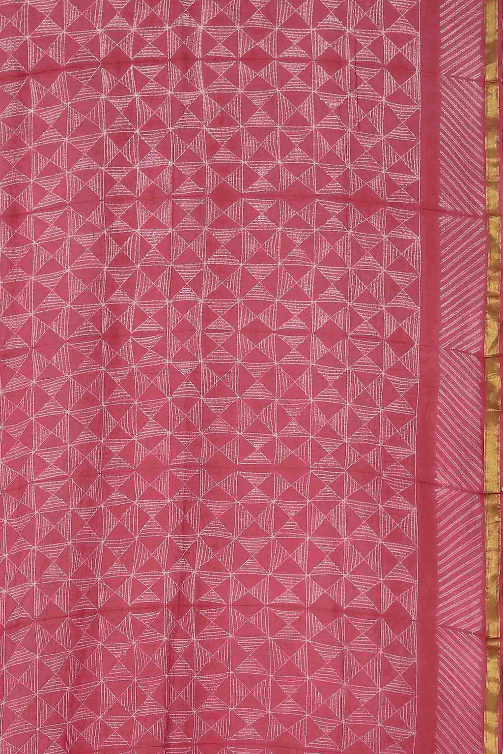 Pink Chanderi Silk Cotton Saree