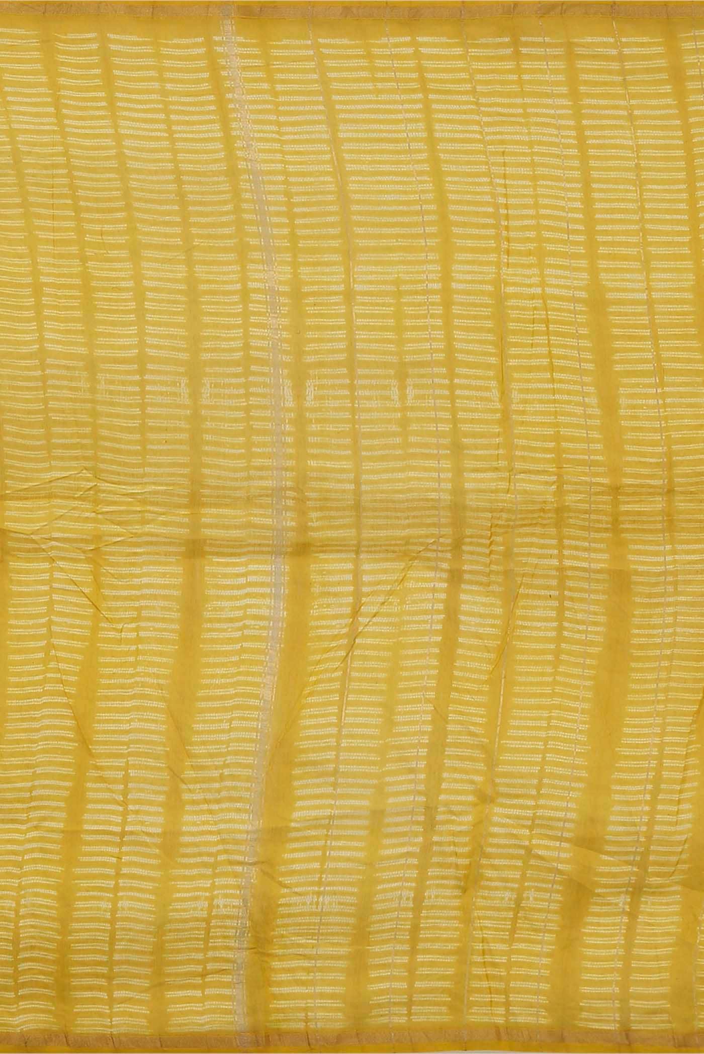 Yellow Chanderi Silk Cotton Saree