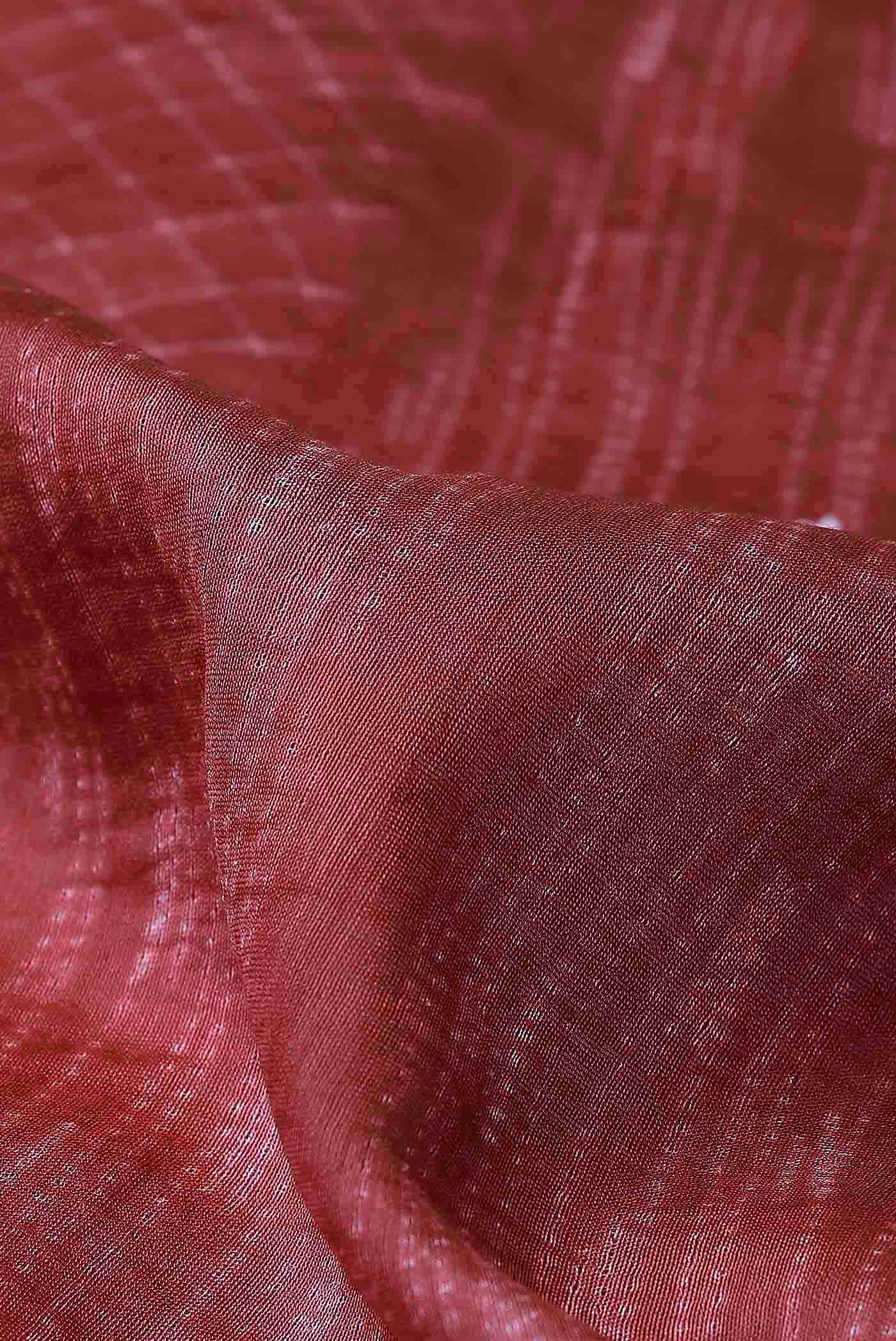 Red Chanderi Silk Cotton Saree