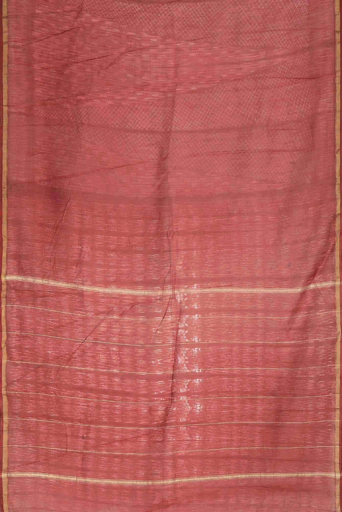 Red Chanderi Silk Cotton Saree